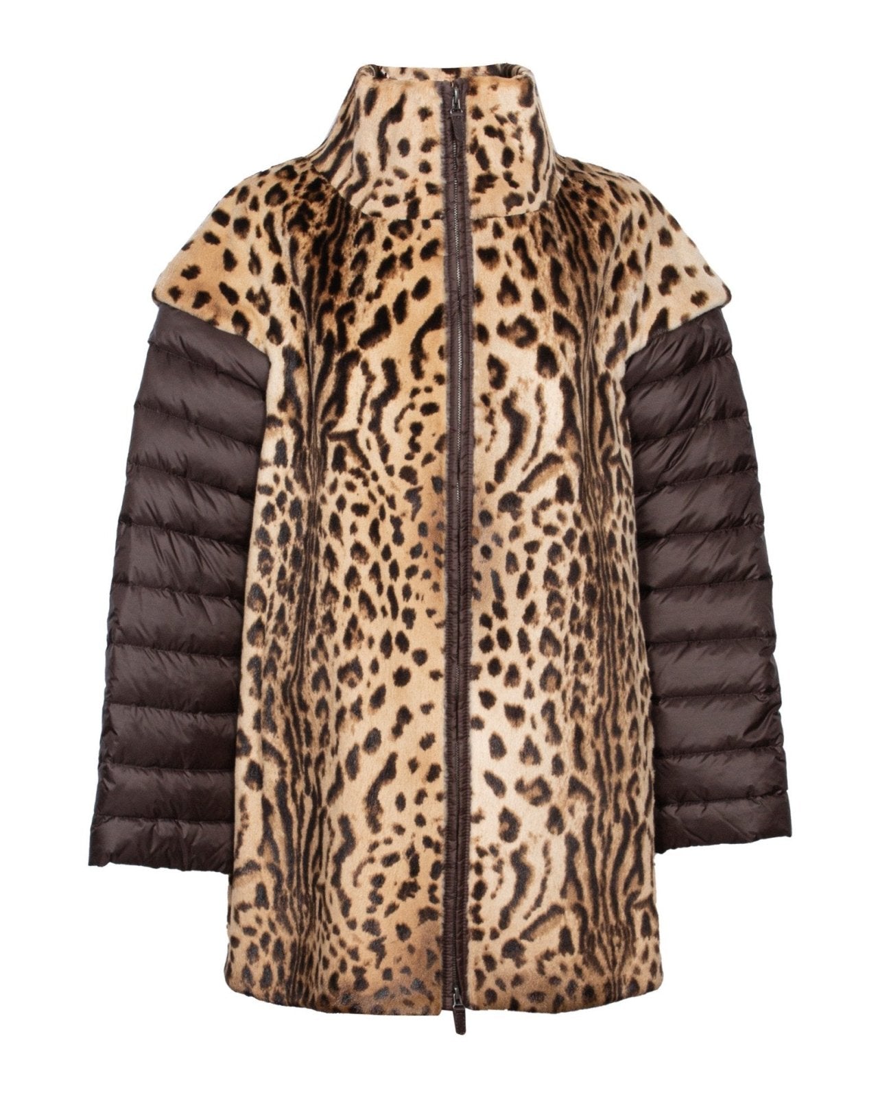 Leopard Pattern Fur Coat - ADAMO