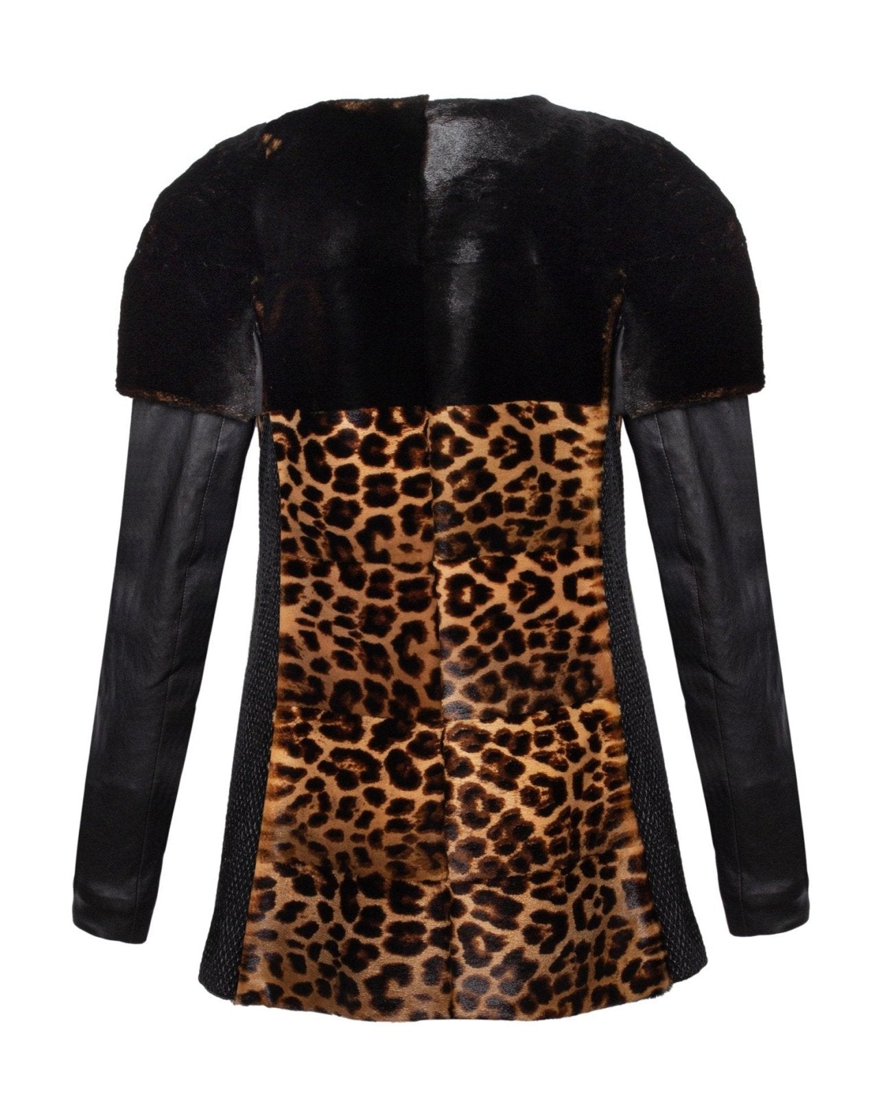 Leopard Pattern Fur Coat - ADAMO