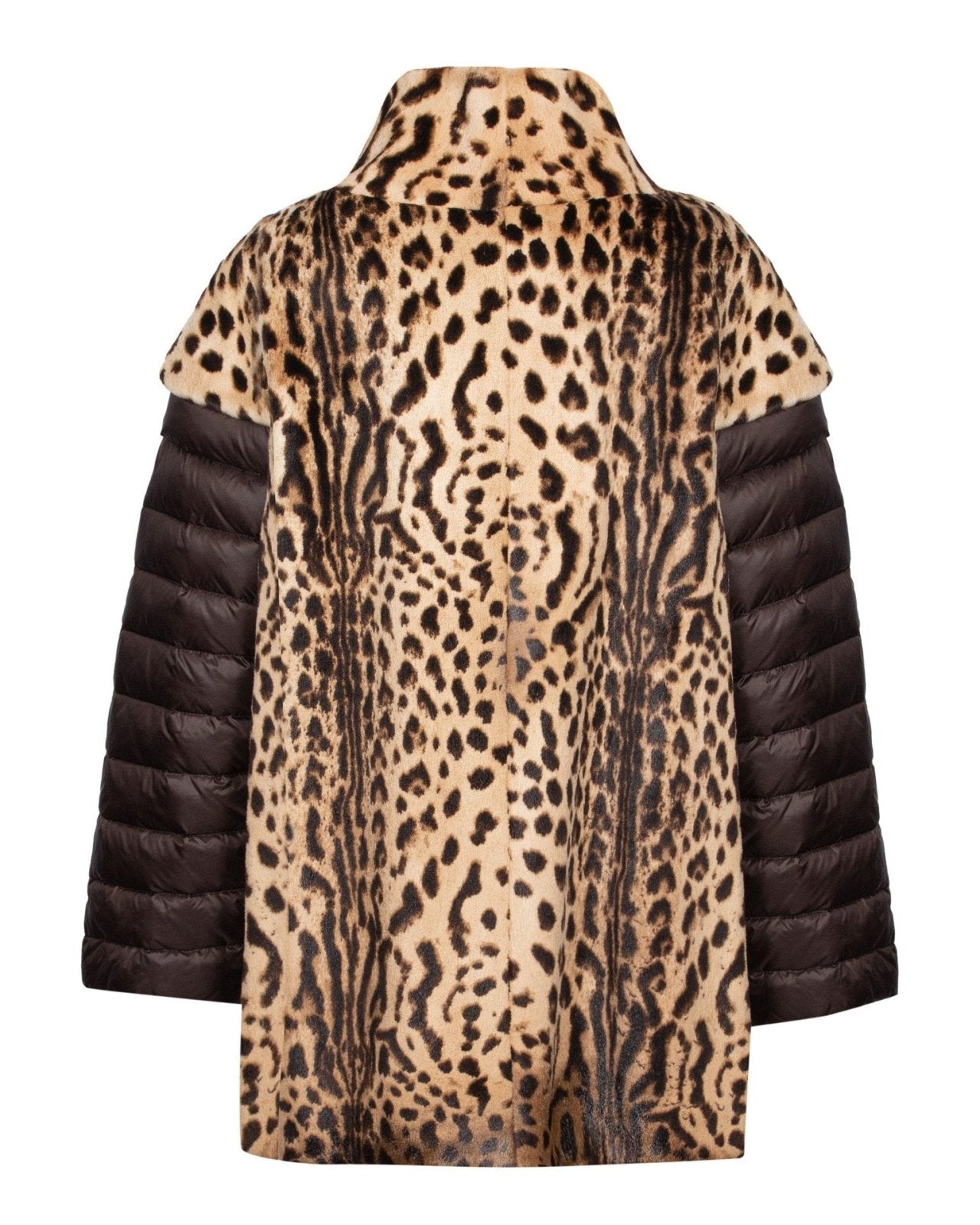 Leopard Pattern Fur Coat - ADAMO