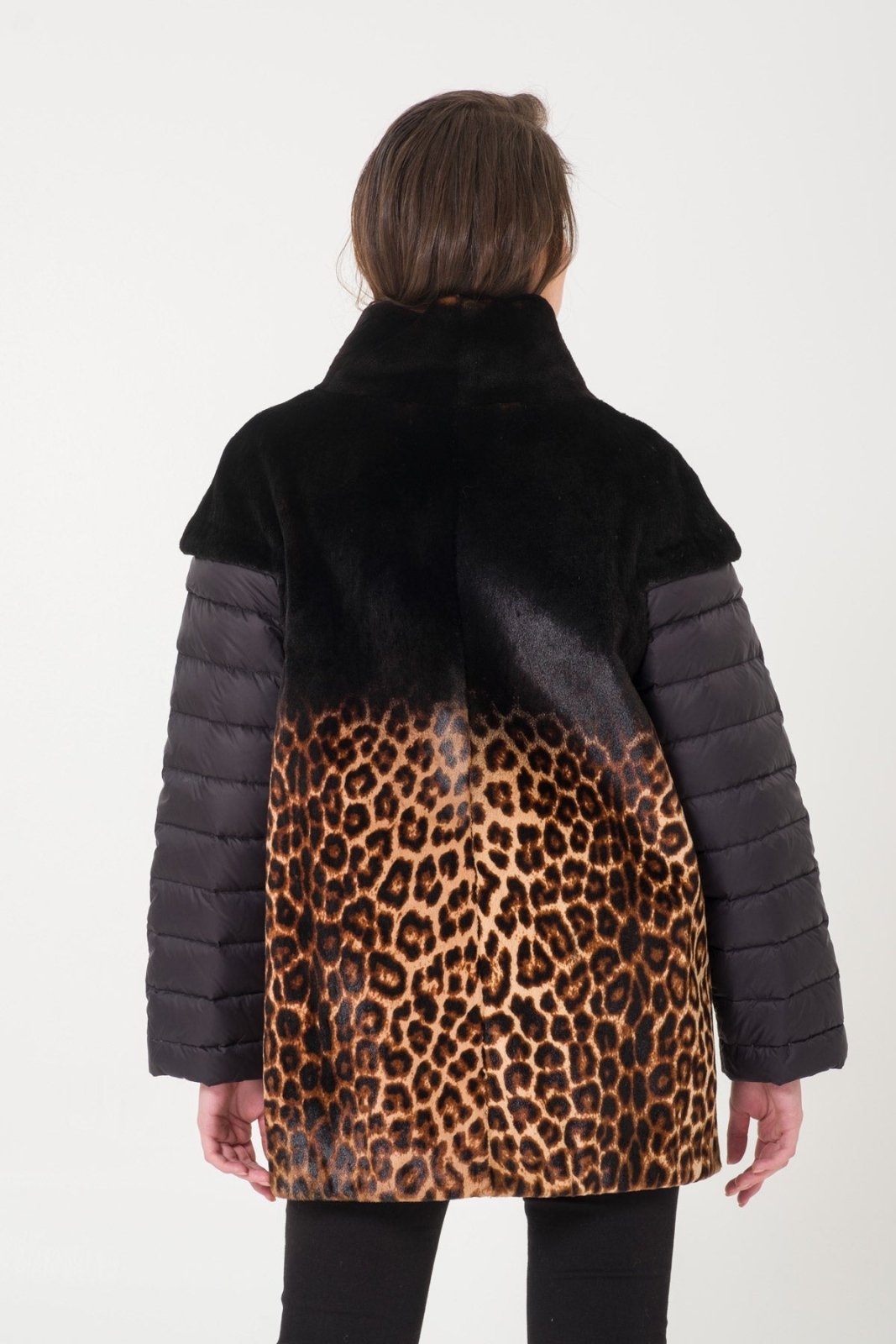 Leopard Patterned Fur Coat - ADAMO