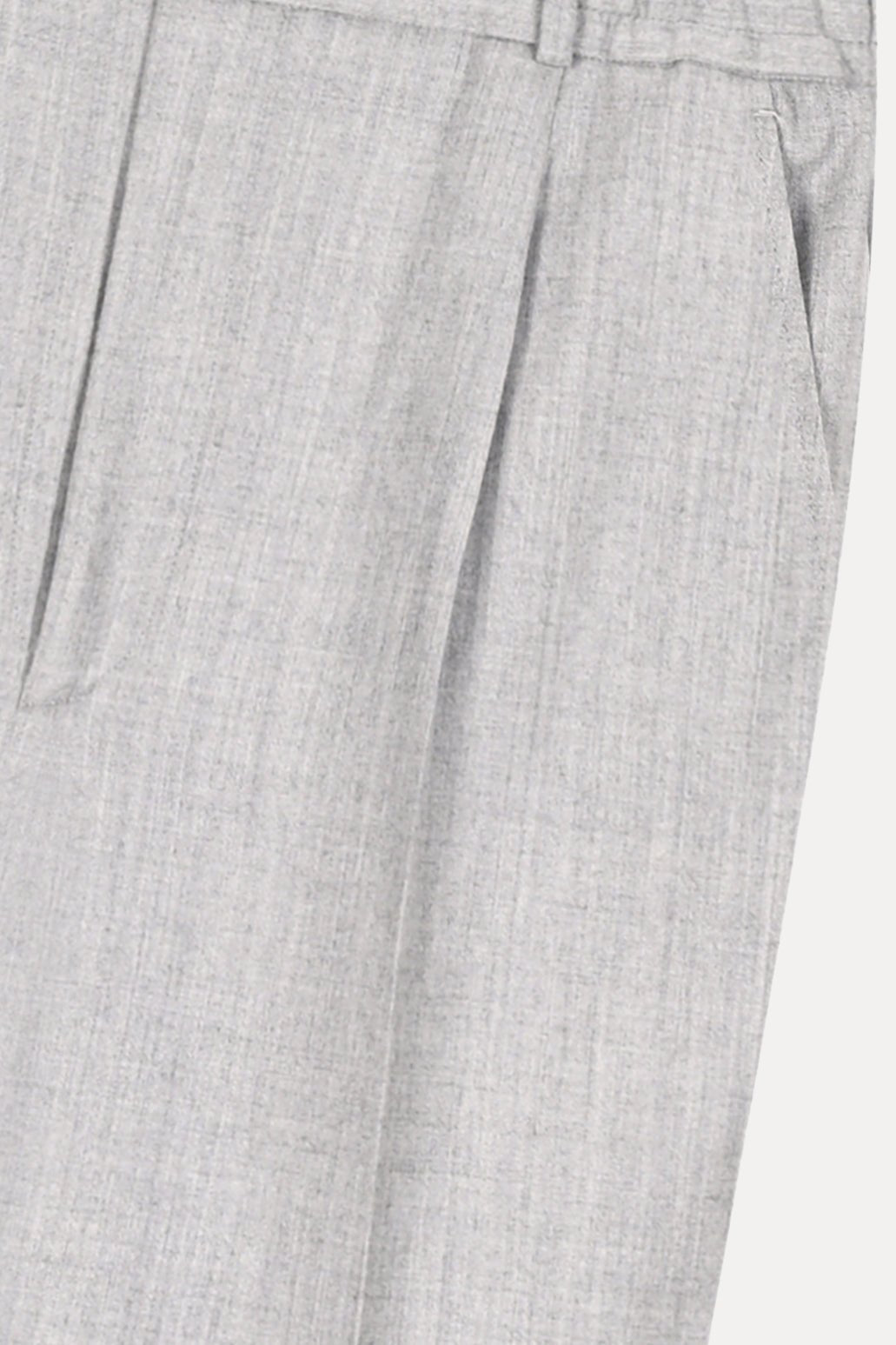 Light Grey Wool - Cashmere Trousers - ADAMO