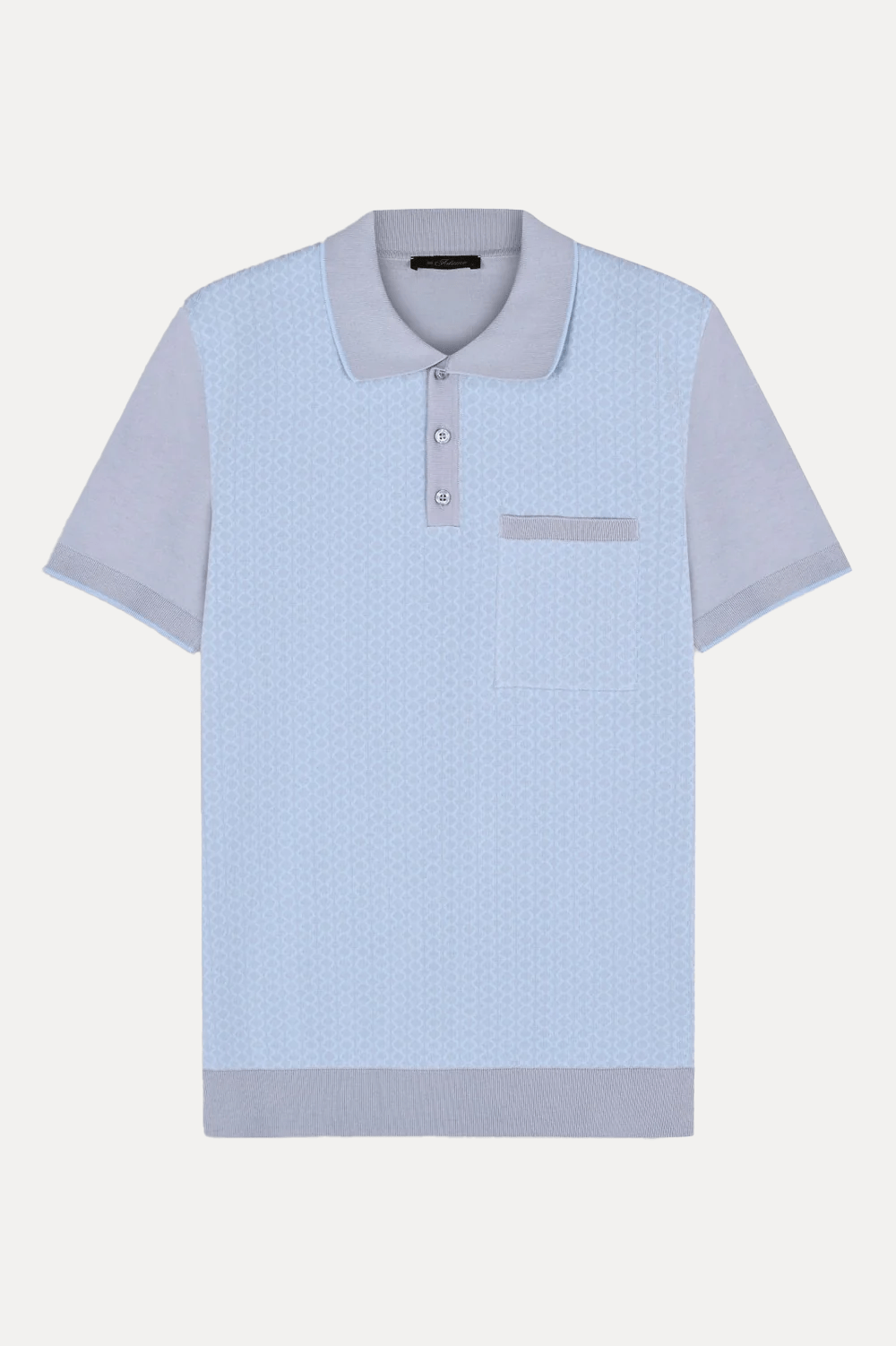 Light Sky Blue Cotton Polo Shirt - ADAMO