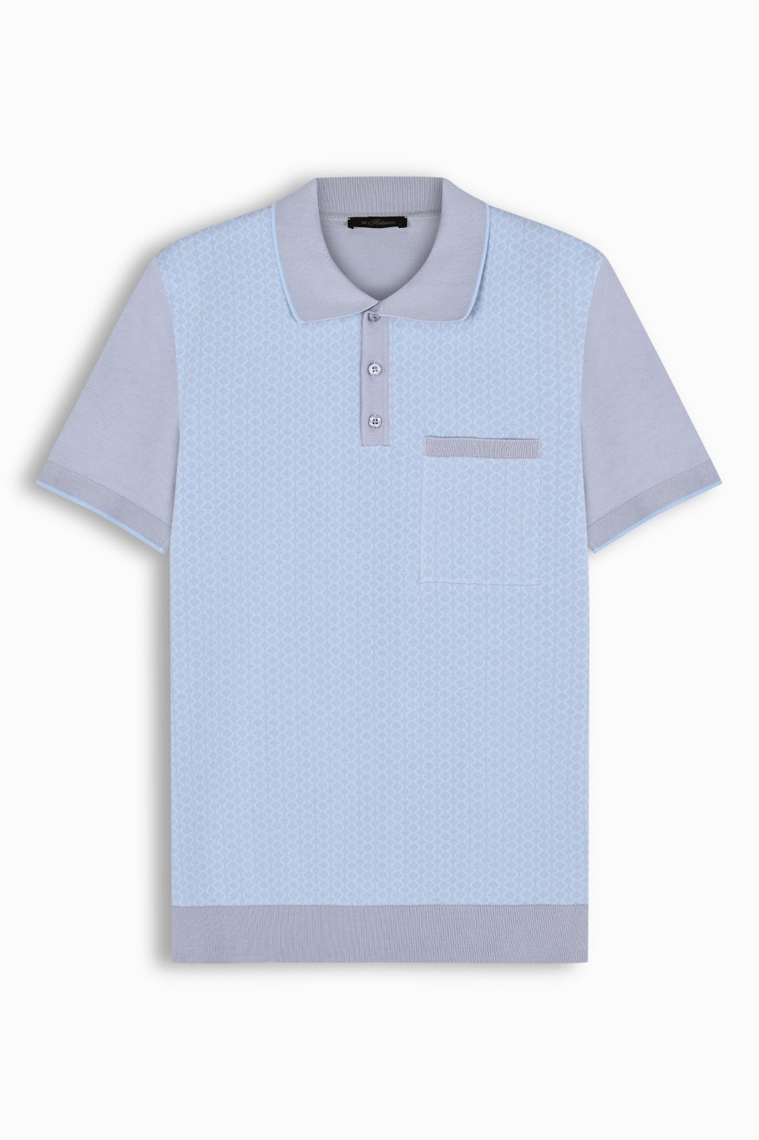 Light Sky Blue Cotton Polo Shirt - ADAMO