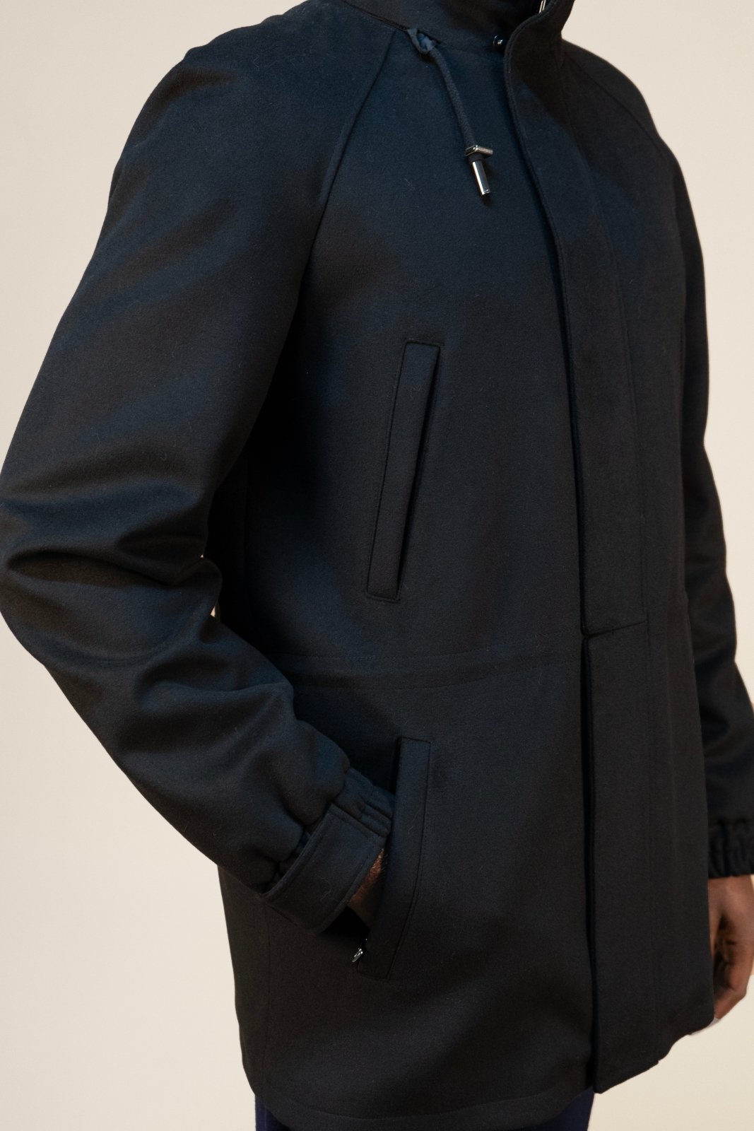 Midnight Black Wool Jacket - ADAMO