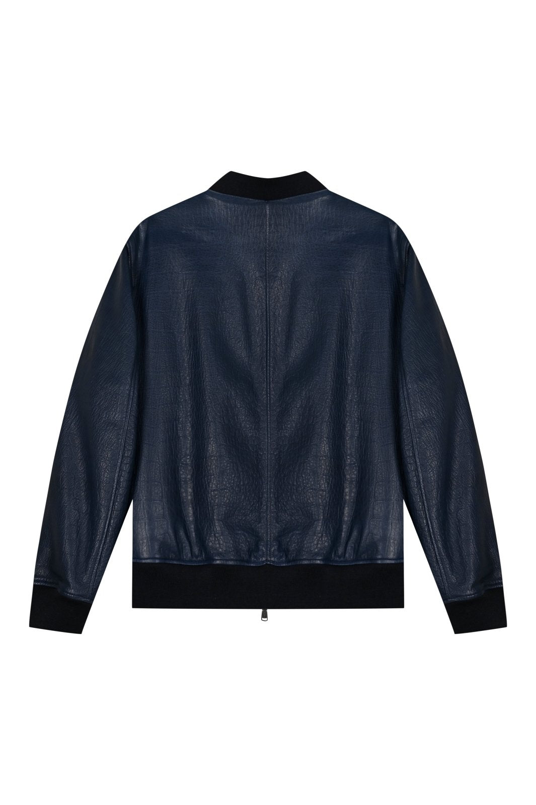 Midnight Croc - Embossed Leather Jacket - ADAMO