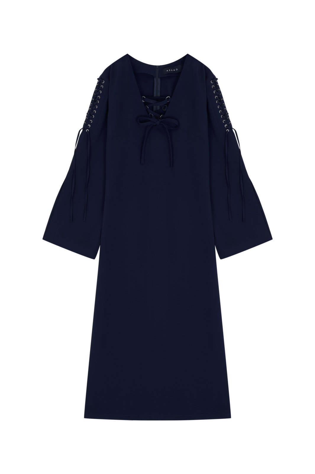 Midnight Navy Lace - Up Kaftan Dress - ADAMO