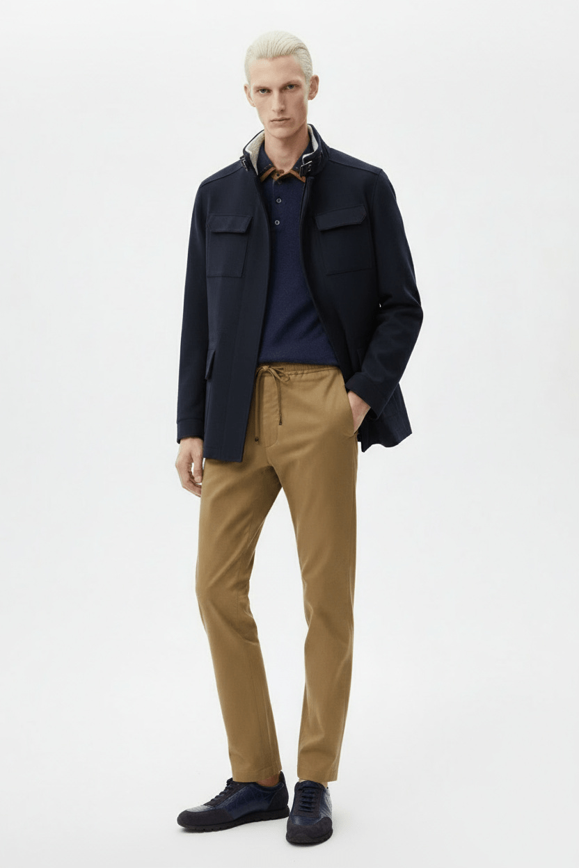Midnight Navy Utility Jacket - ADAMO