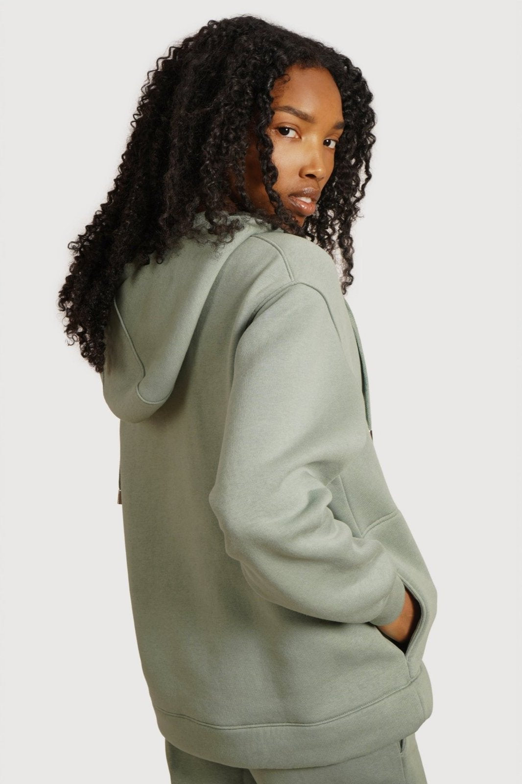 Mint Botton Up Hoodie Set - ADAMO