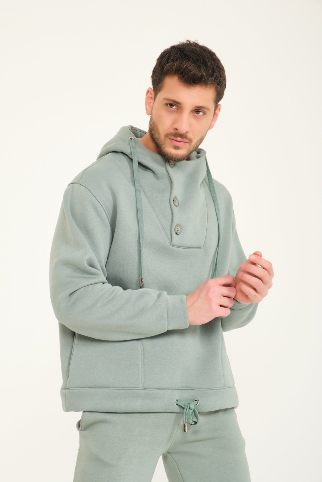 Mint Color Hoodie & Jogger Set - ADAMO