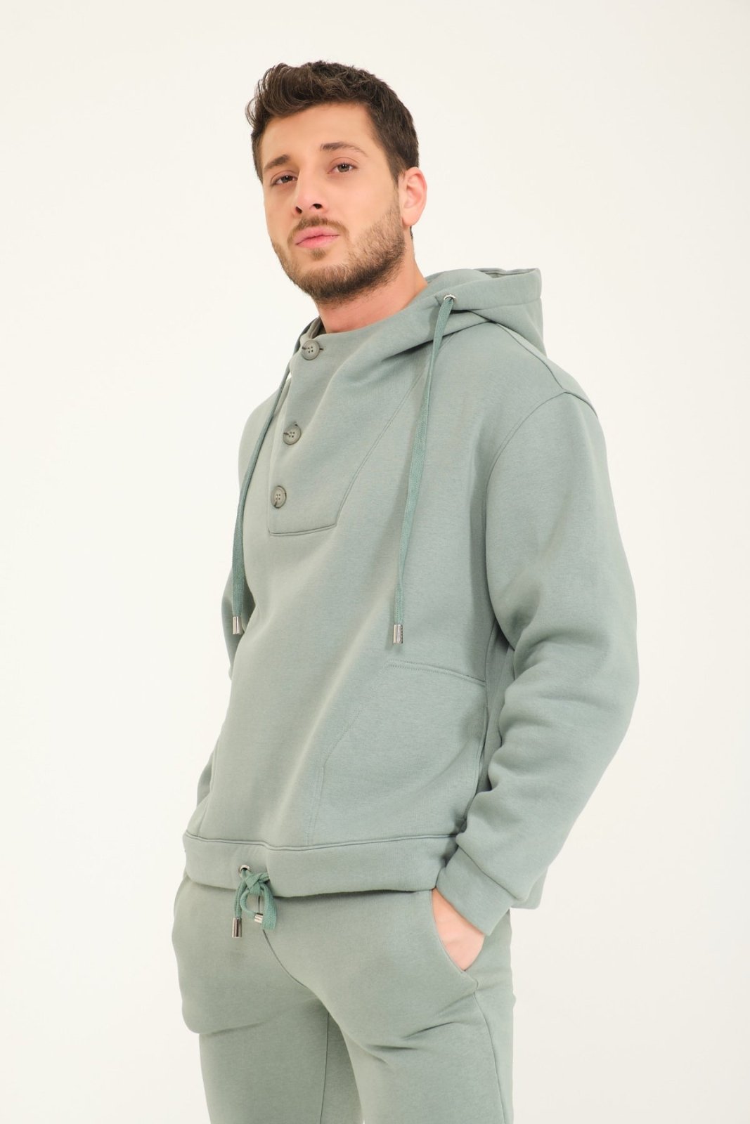 Mint Color Hoodie & Jogger Set - ADAMO