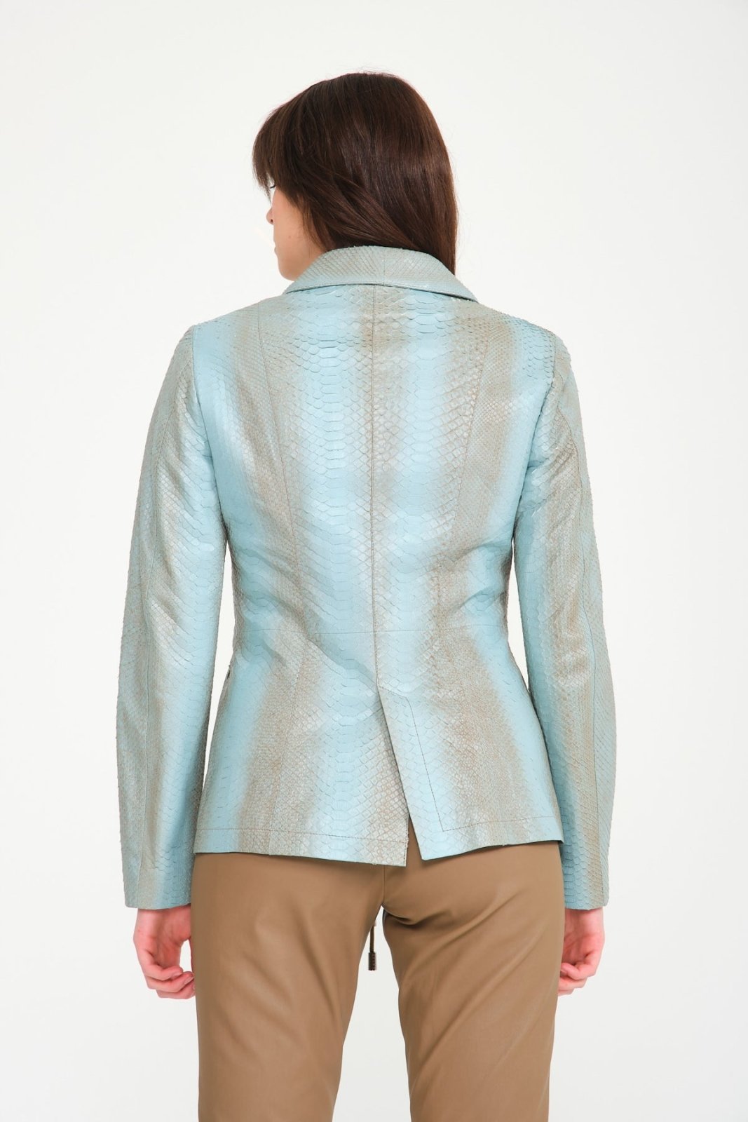 Multicolored Python Leather Jacket - ADAMO