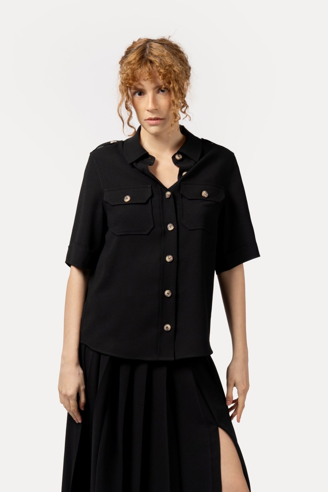 Muse Black Tailored Shirt - ADAMO
