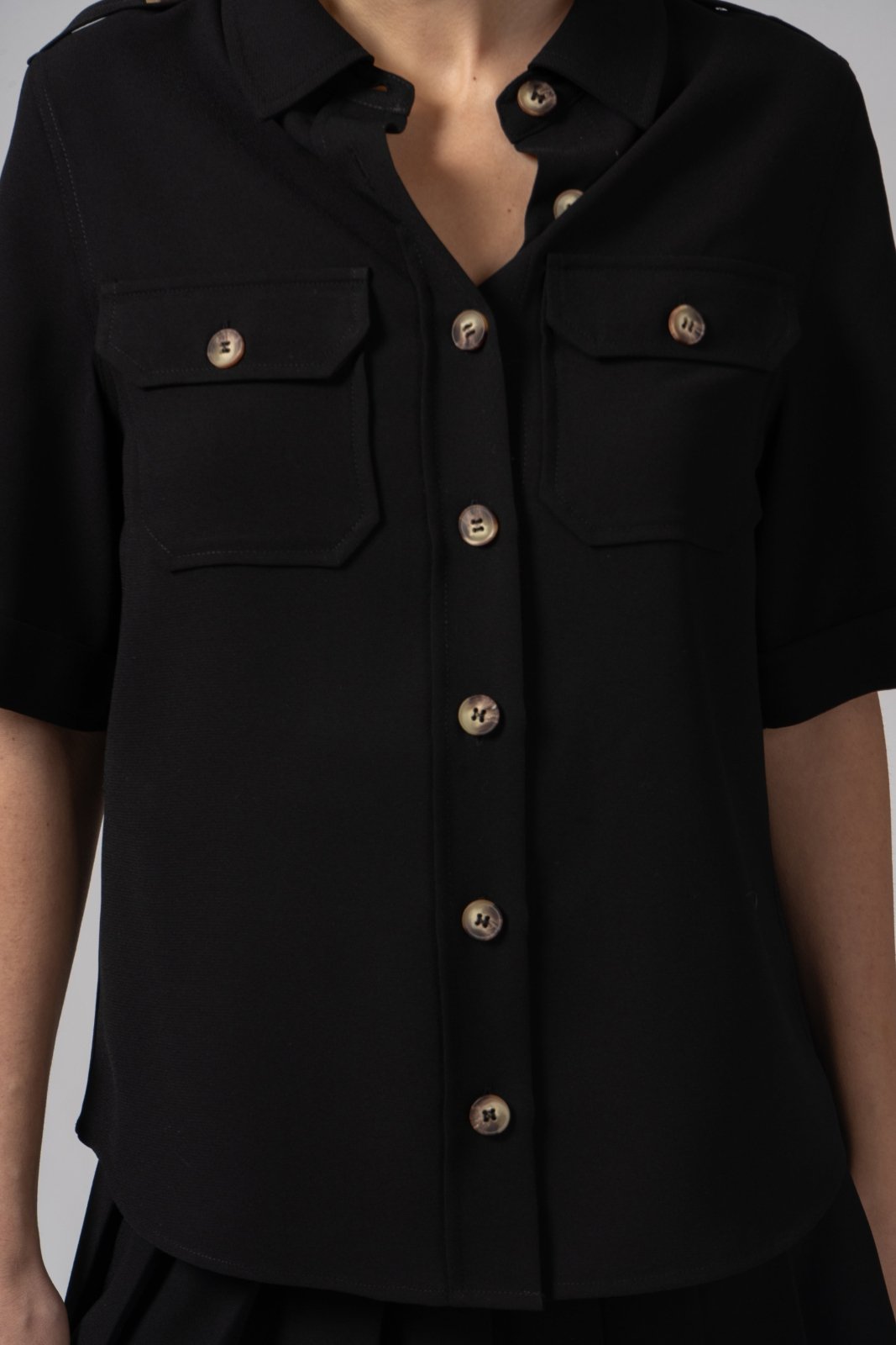 Muse Black Tailored Shirt - ADAMO