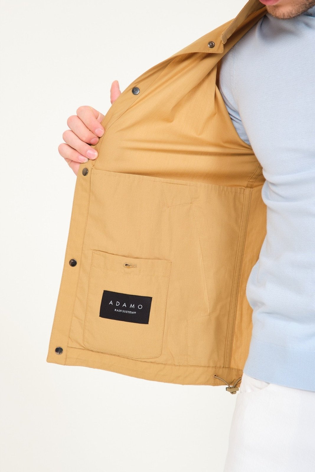 Mustard Color Waterproof Bomber Jacket - ADAMO