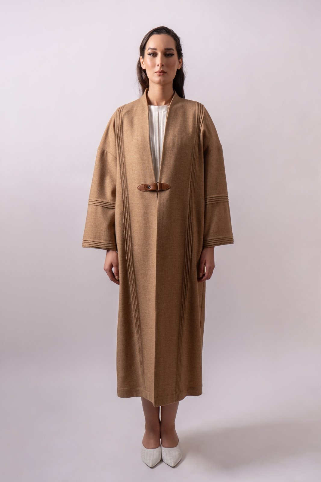 Mustard Medley Woolen Cape - ADAMO