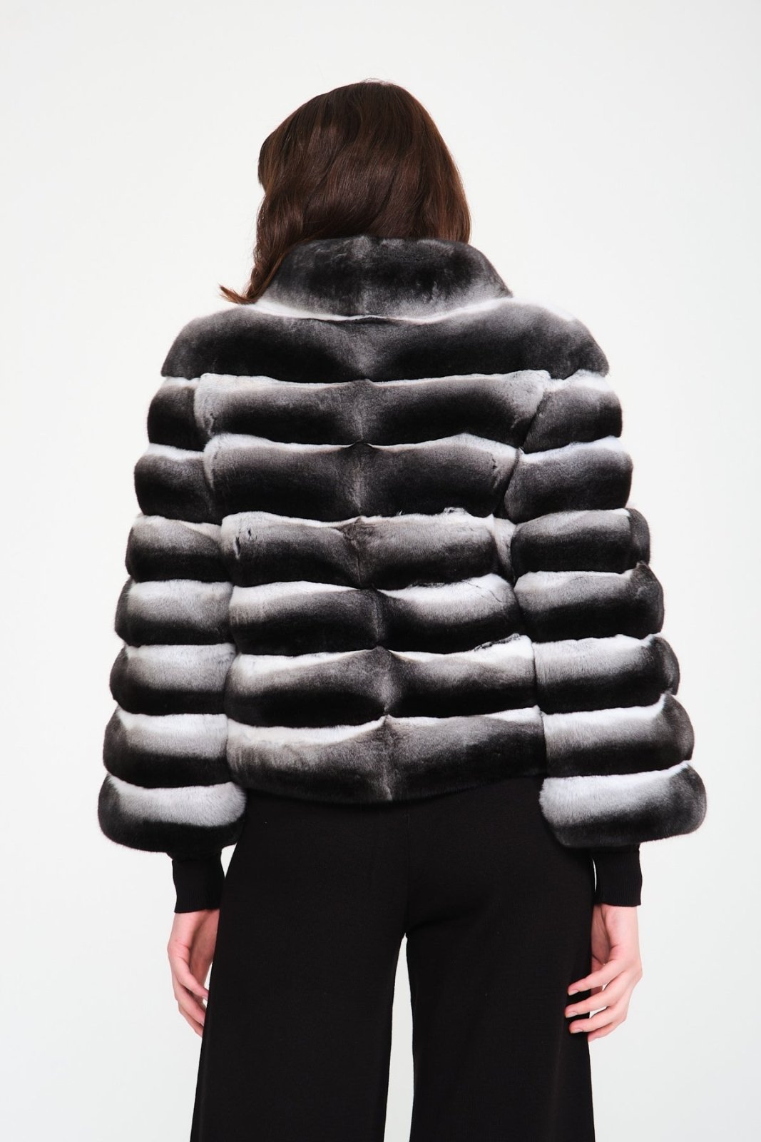 Natural Chinchilla Fur Coat - ADAMO