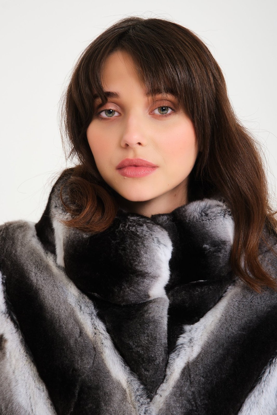 Natural Grey Chinchilla Fur Coat - ADAMO