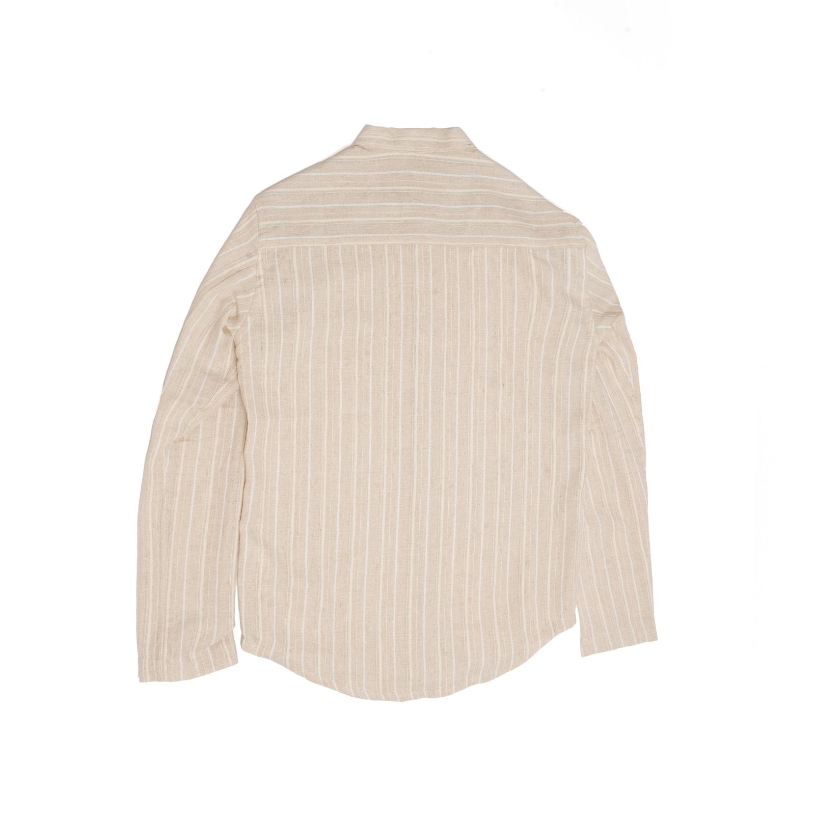 Natural Striped Linen Blend Shirt - ADAMO