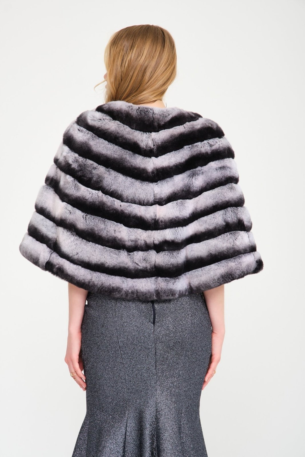 Naturel Rex Fur Cape - ADAMO