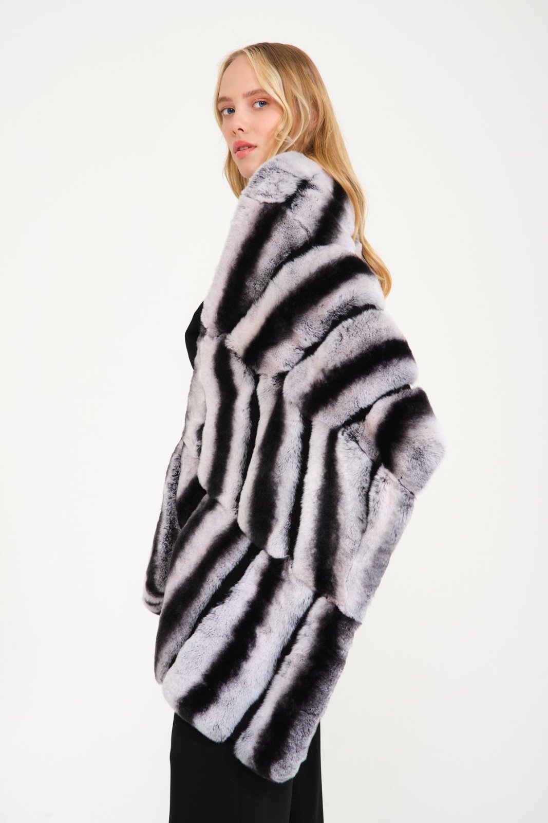 Naturel Rex Fur Shawl - ADAMO