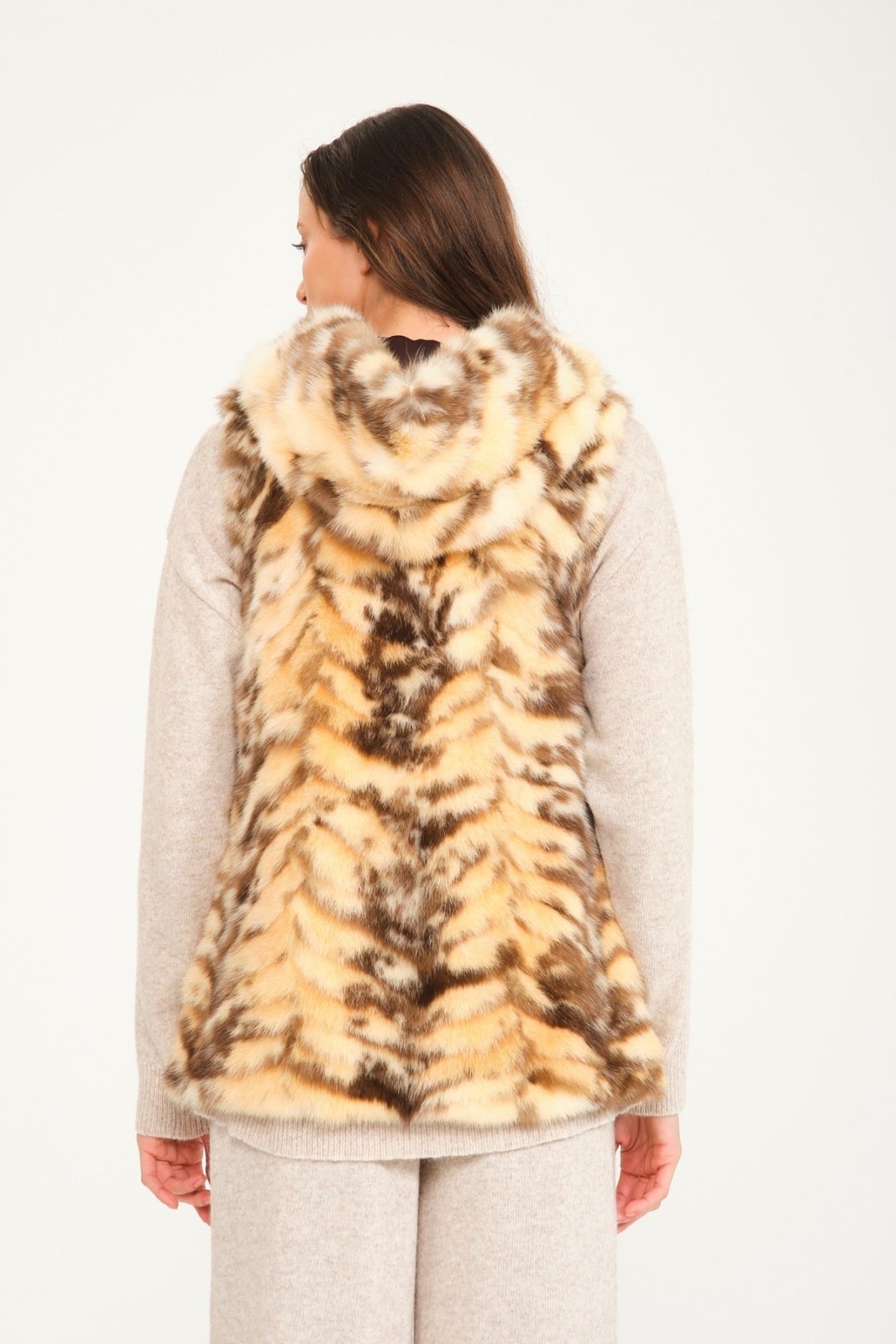 Naturel Sable Fur Vest - ADAMO