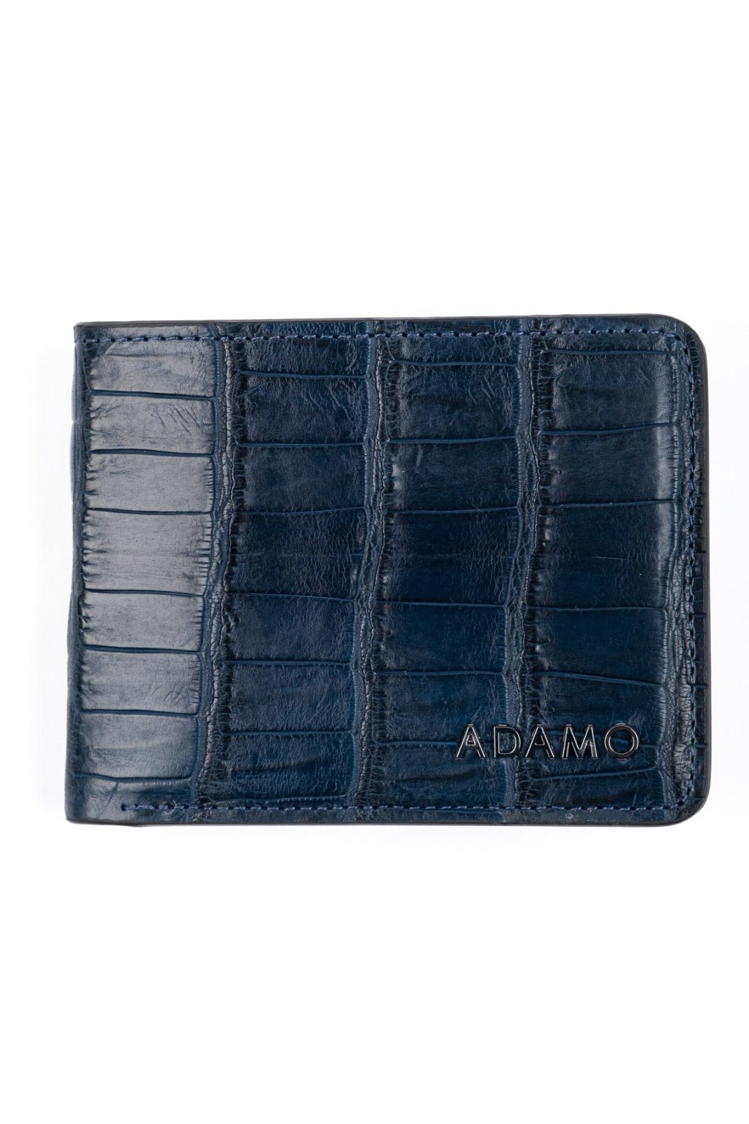 Navy Crocodile Leather Wallet - ADAMO