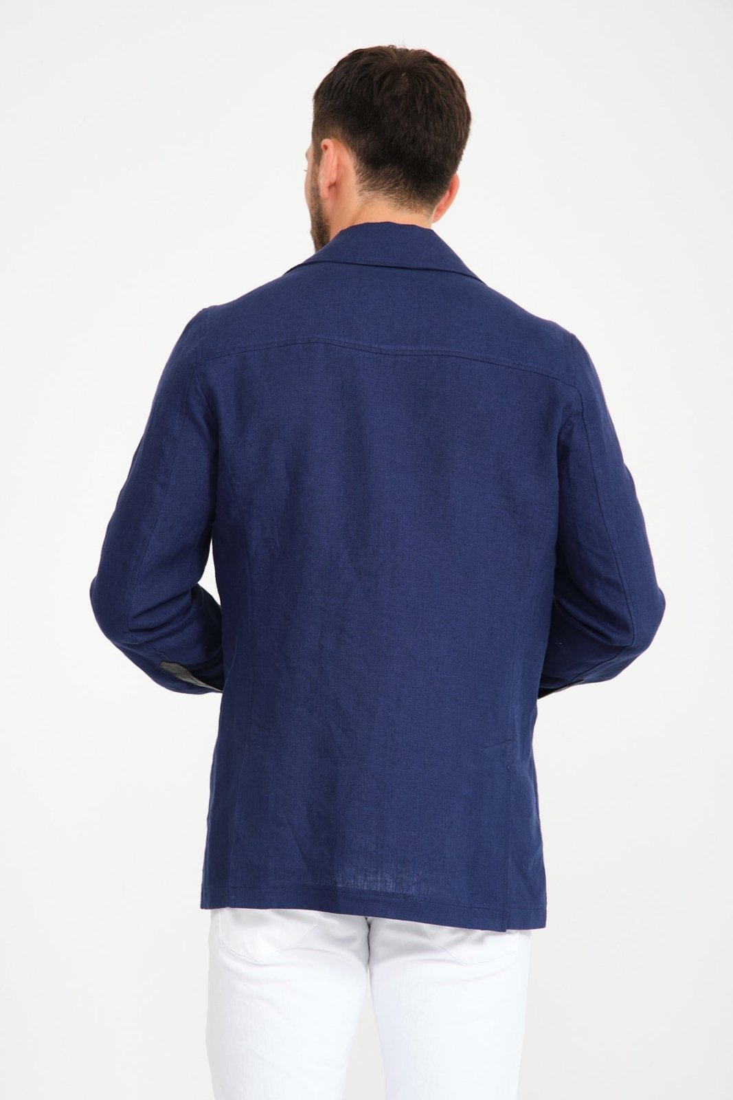 Navy Linen Jacket - ADAMO