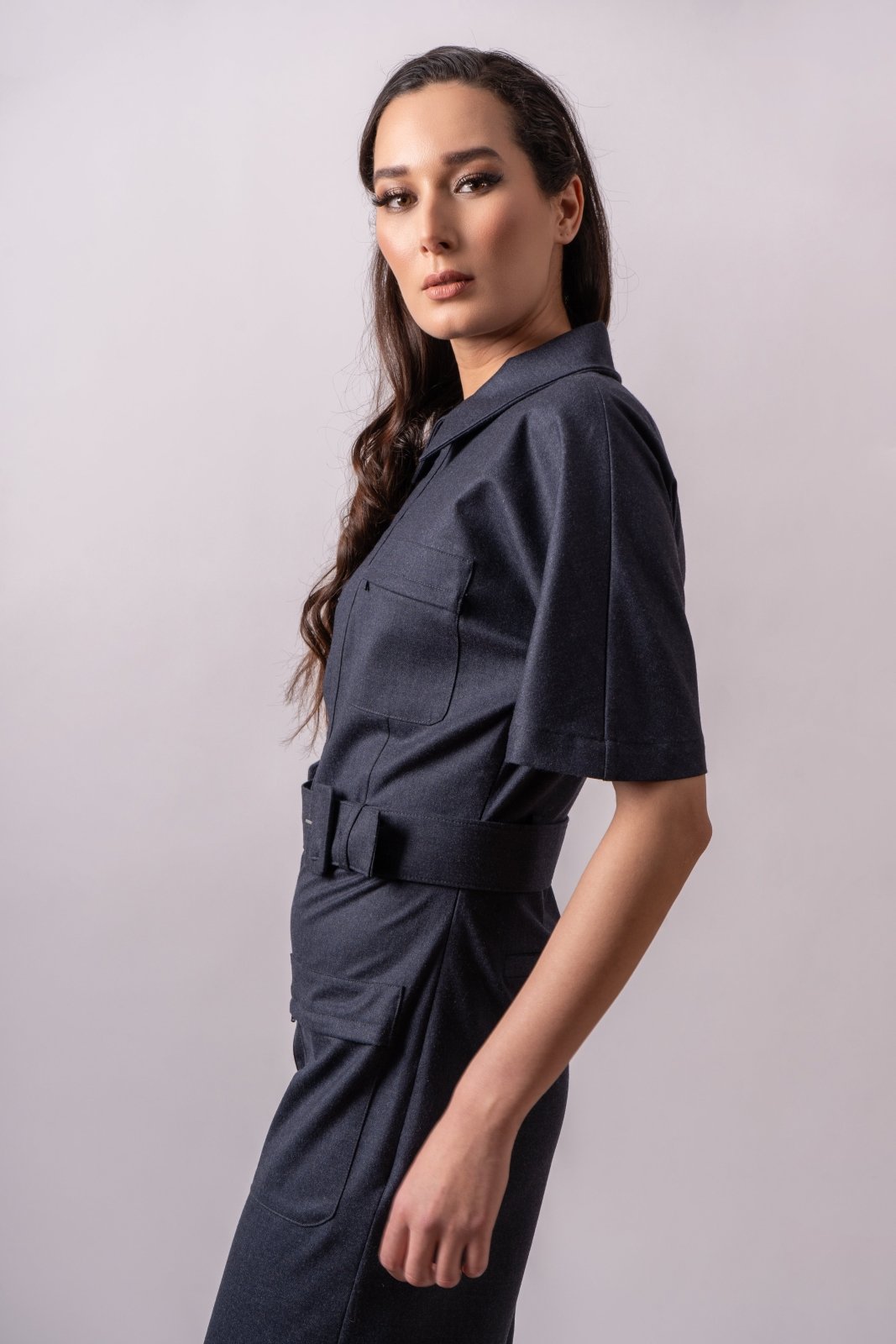 Nocturne Tailored Wool Jumpsuit - ADAMO