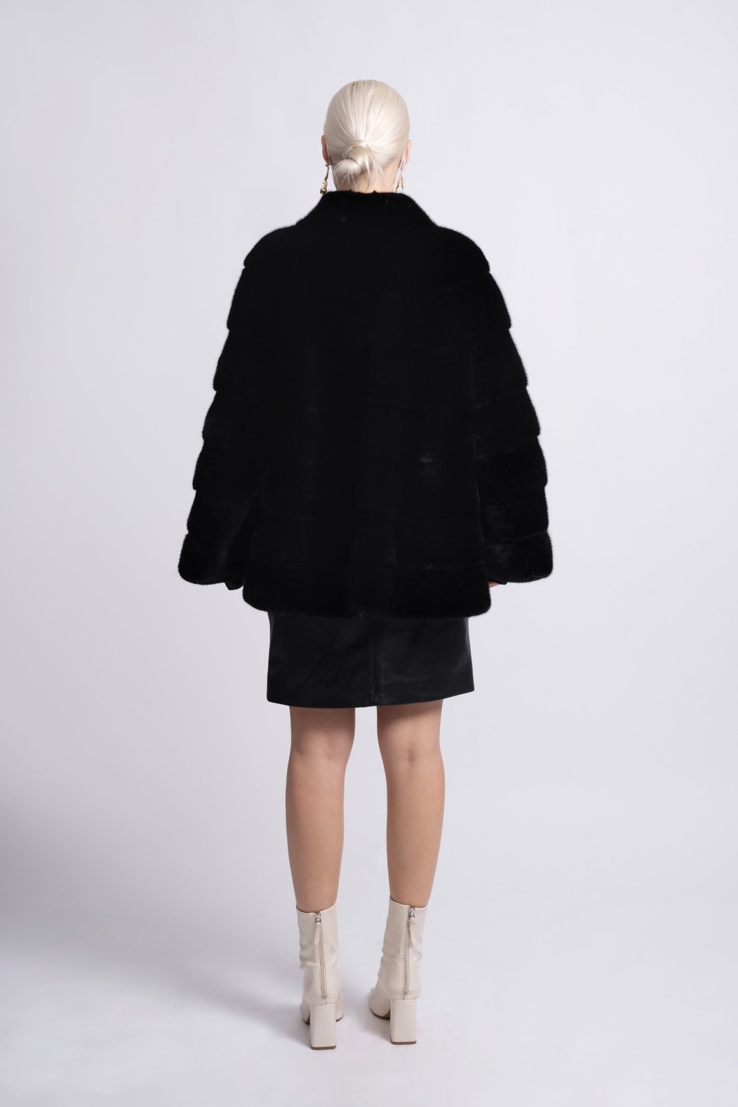Noir Éclat Mink Fur Jacket - ADAMO
