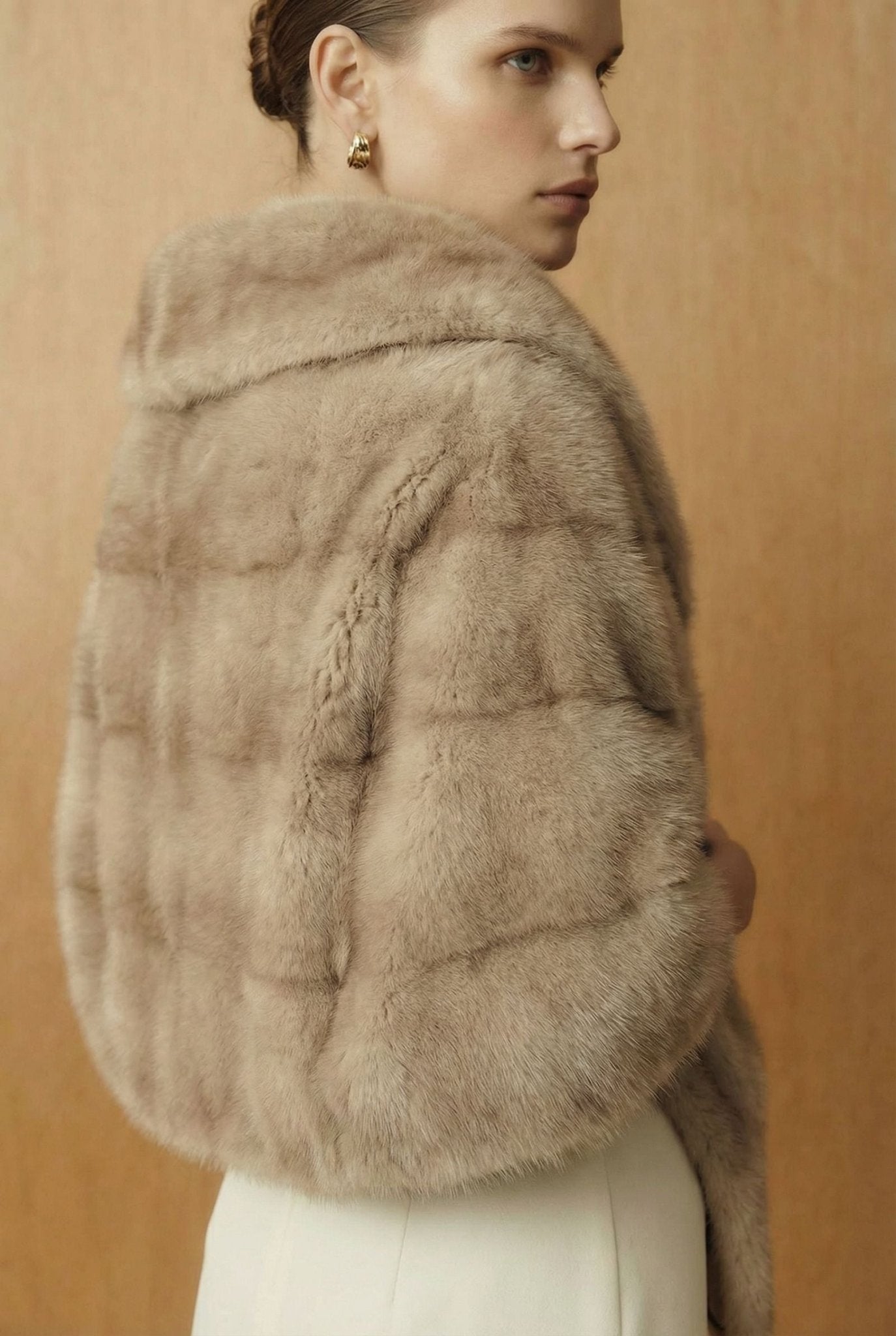 Palomino Mink Shawl - ADAMO