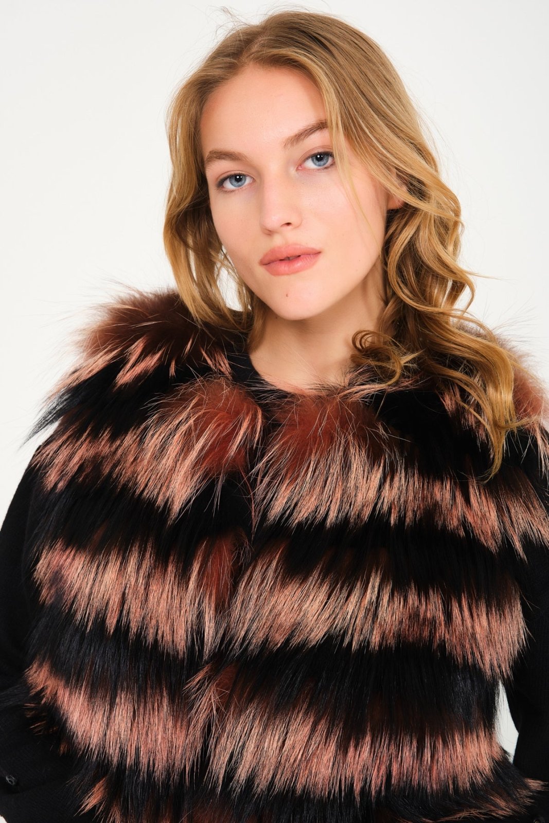 Pink Fox Fur Vest - ADAMO