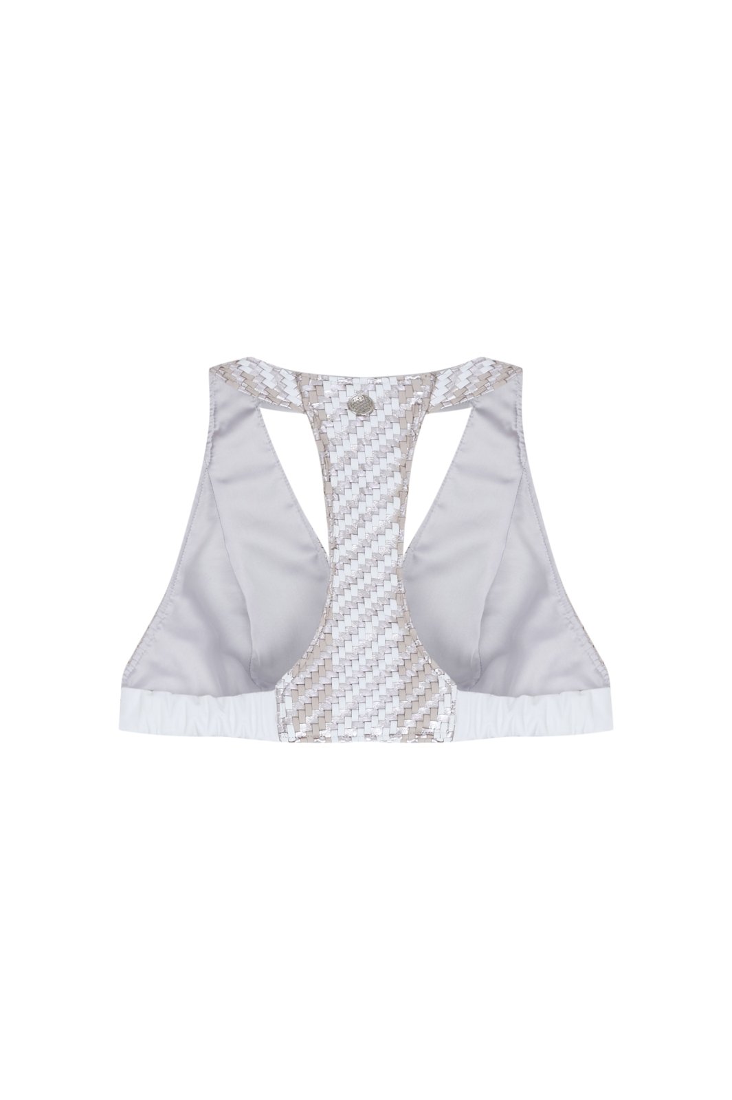 Platinum Woven Crop Top - ADAMO
