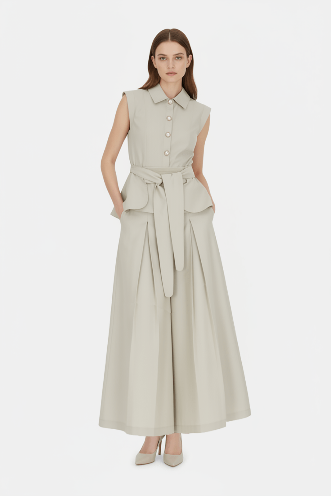 Pleated Wide Leg Culottes - ADAMO