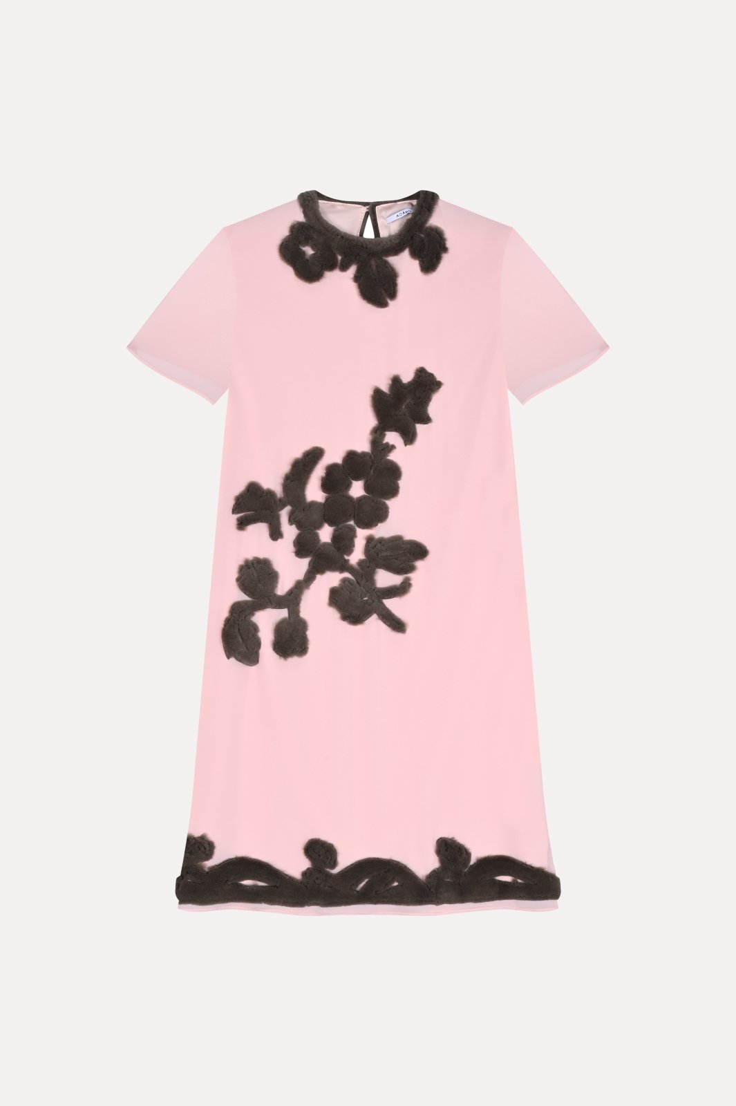 Powder Pink Embroidered Dress - ADAMO