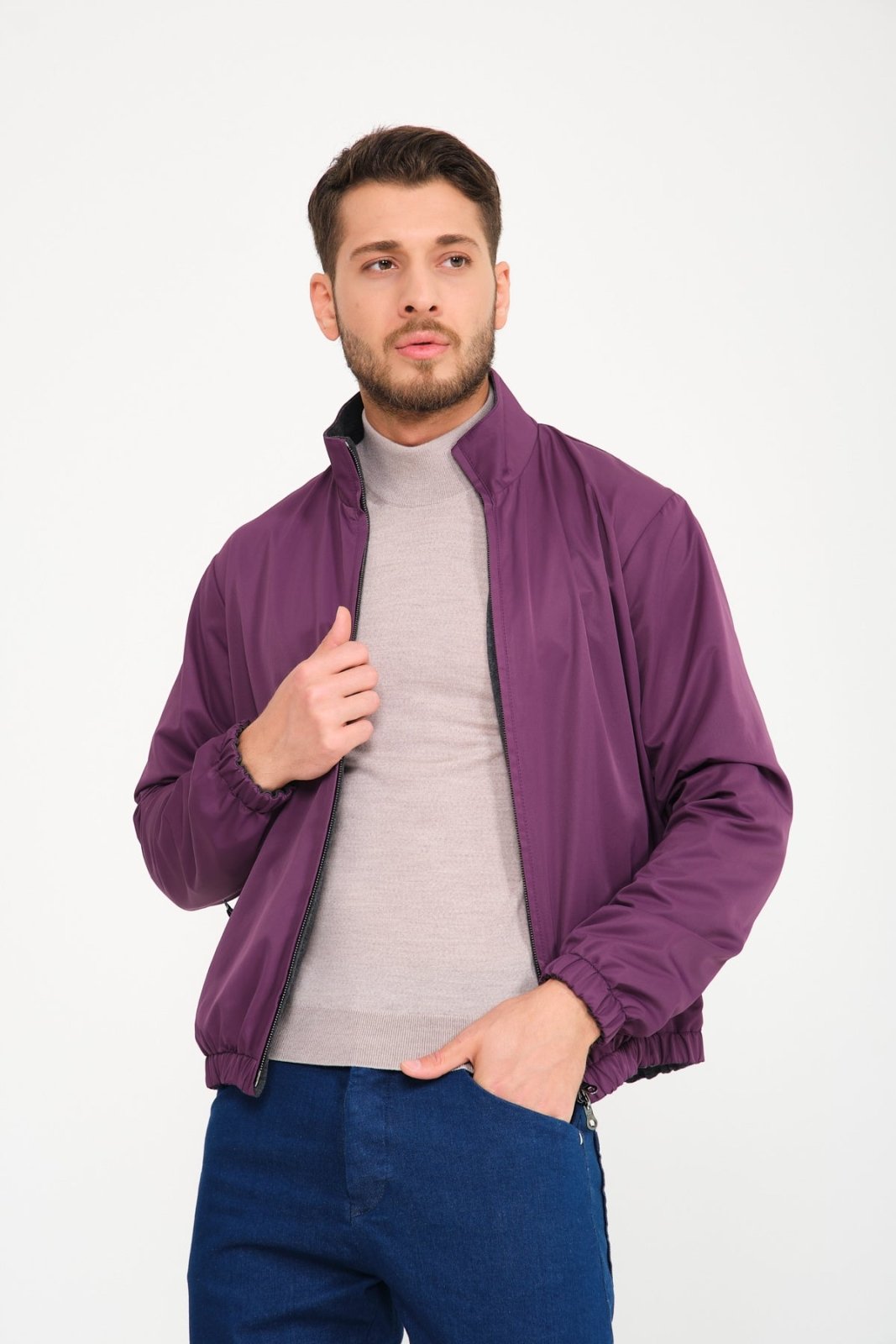 Purple Double Face Waterproof Jacket - ADAMO