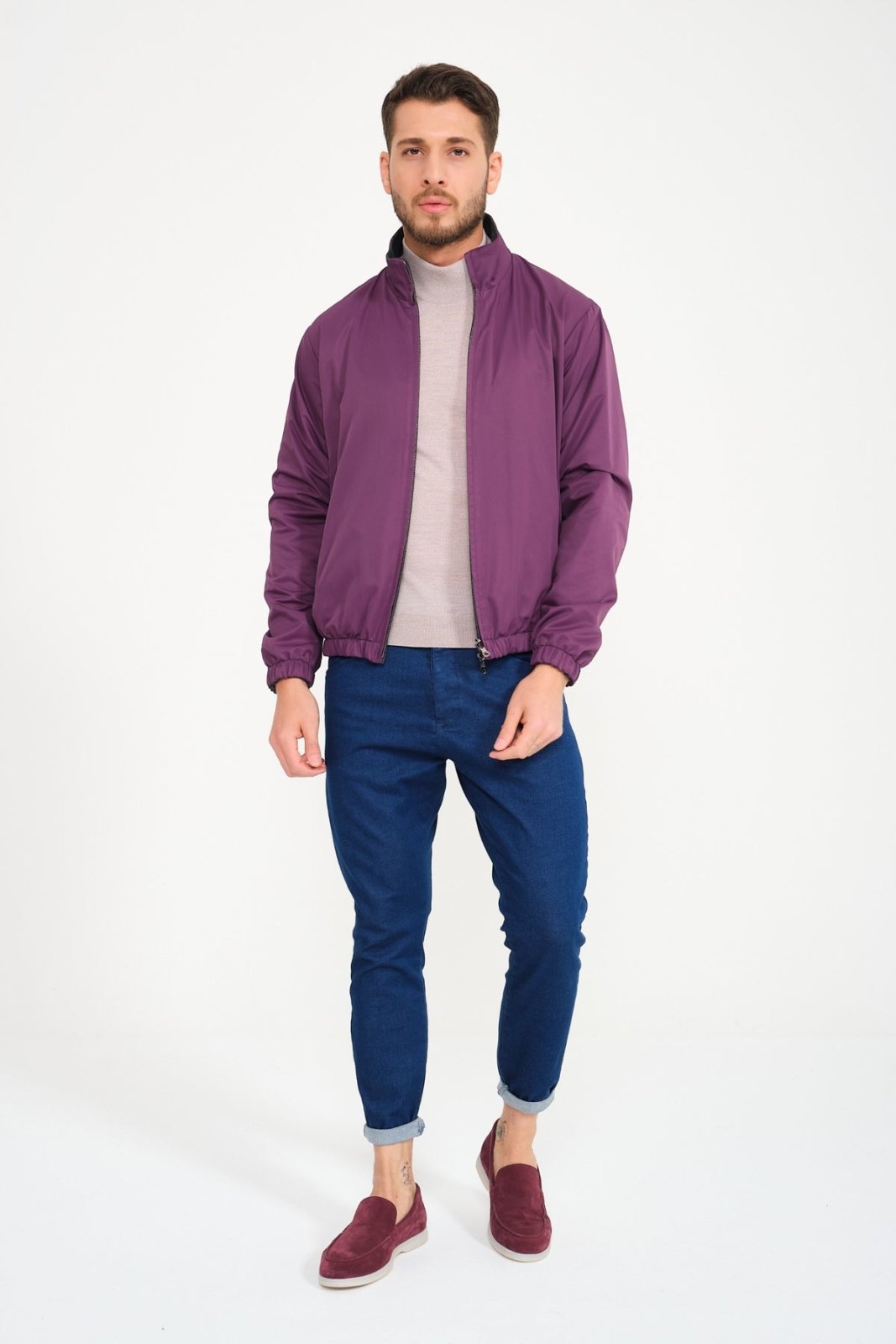 Purple Double Face Waterproof Jacket - ADAMO