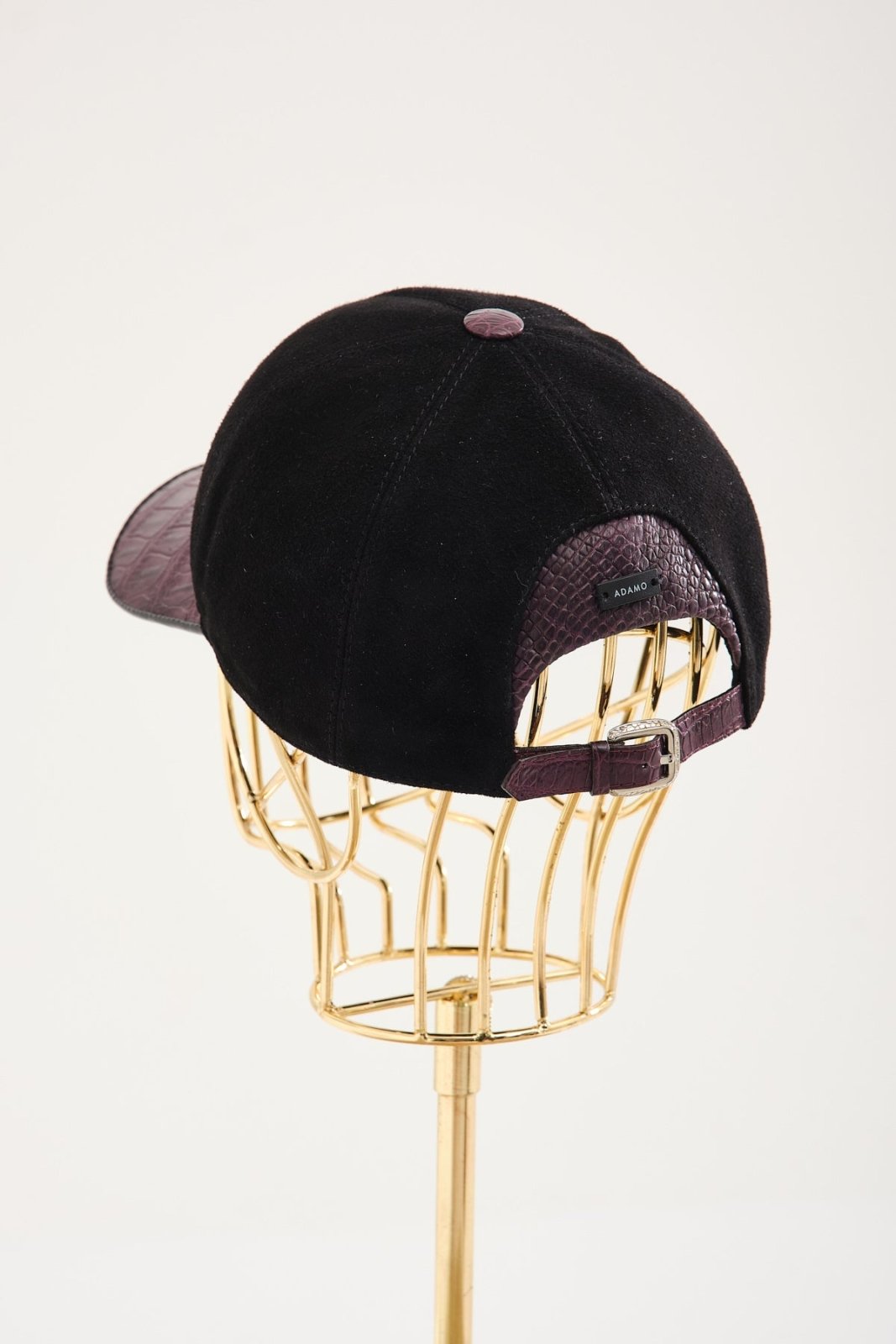 Purple Suede Crocodile Cap - ADAMO