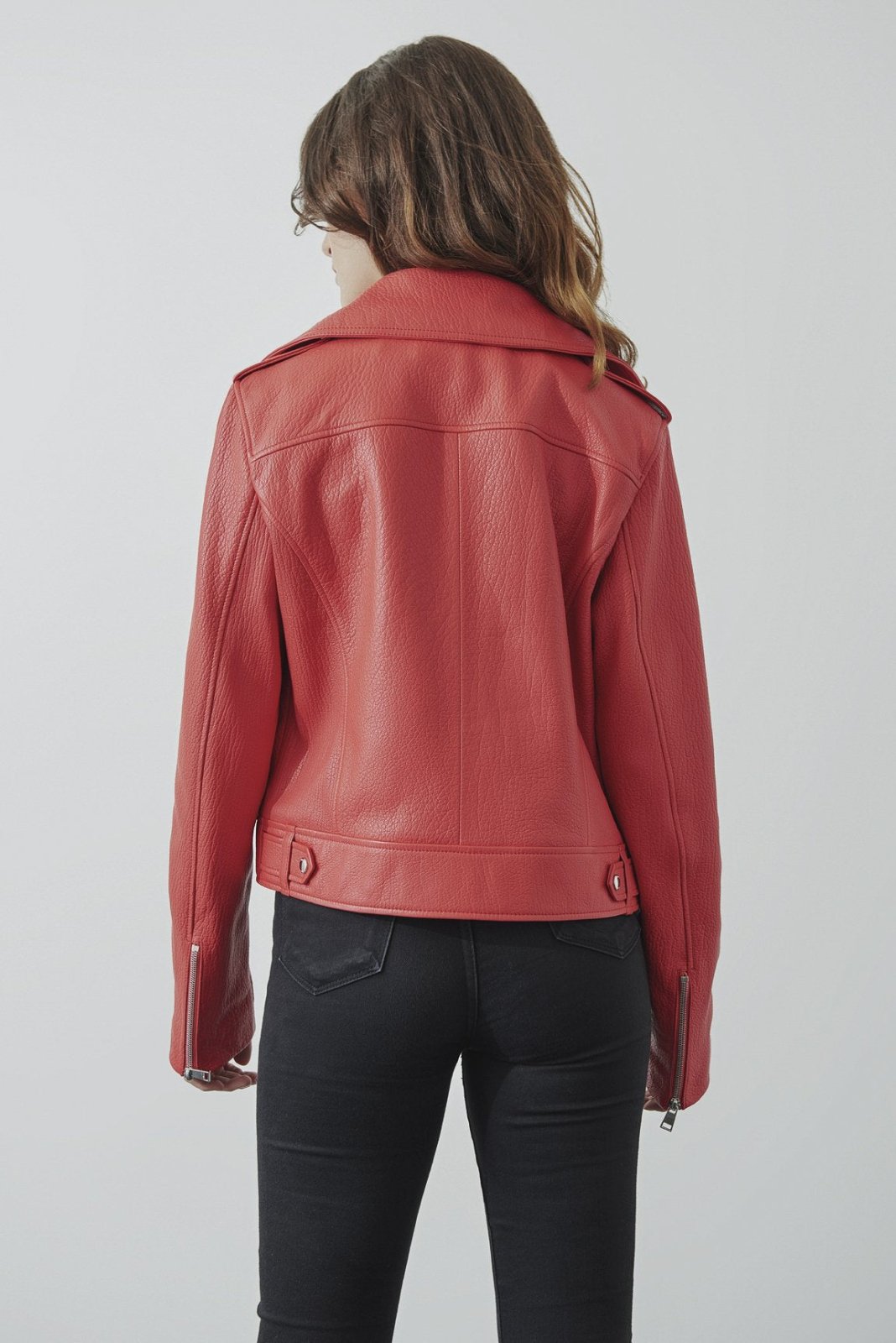 Red Leather Jacket - ADAMO