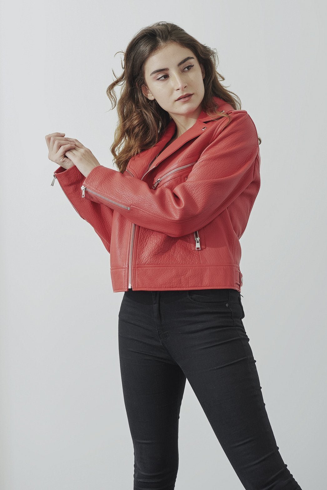 Red Leather Jacket - ADAMO