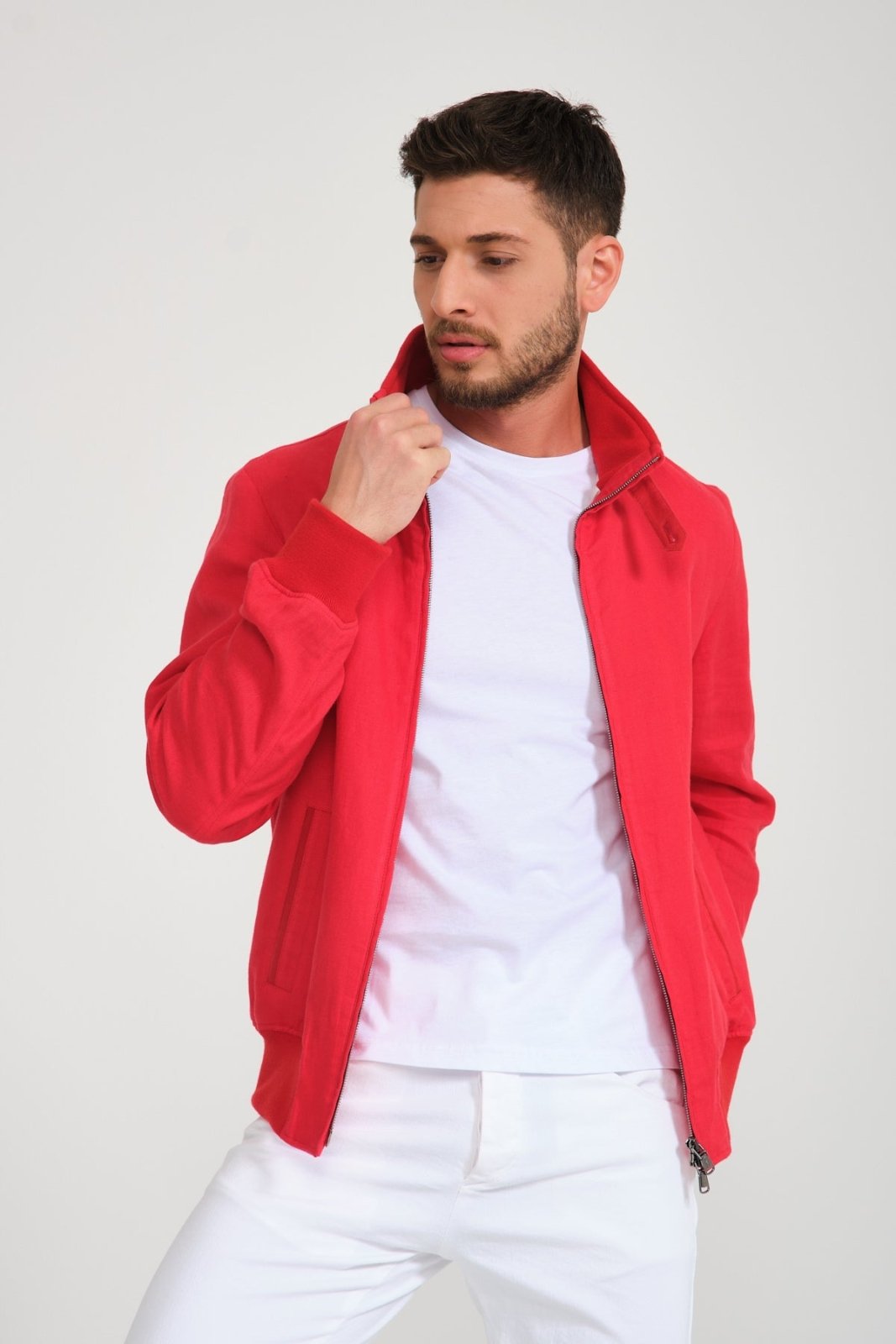 Red Linen Jacket - ADAMO