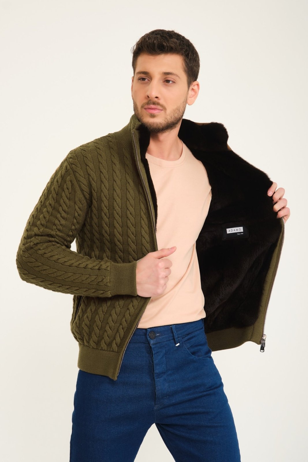 Rex Fur Lined Knit Cardigan - ADAMO