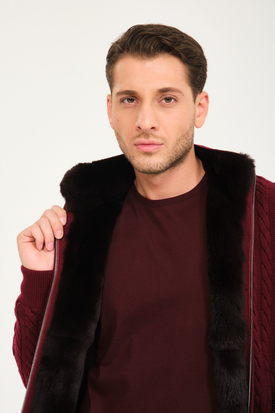 Rex Fur Lined Knit Cardigan - ADAMO