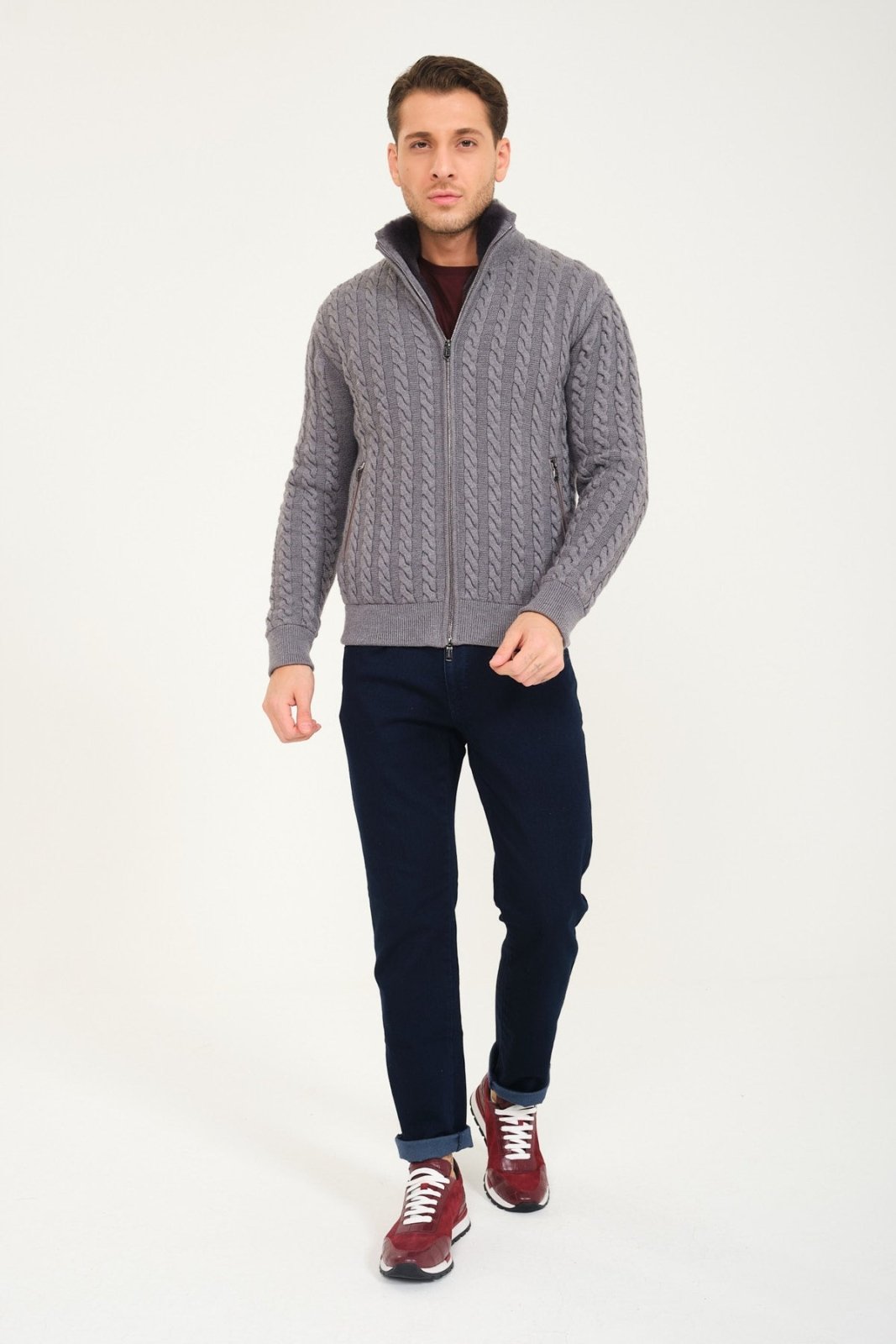 Rex Fur Lined Knit Cardigan - ADAMO