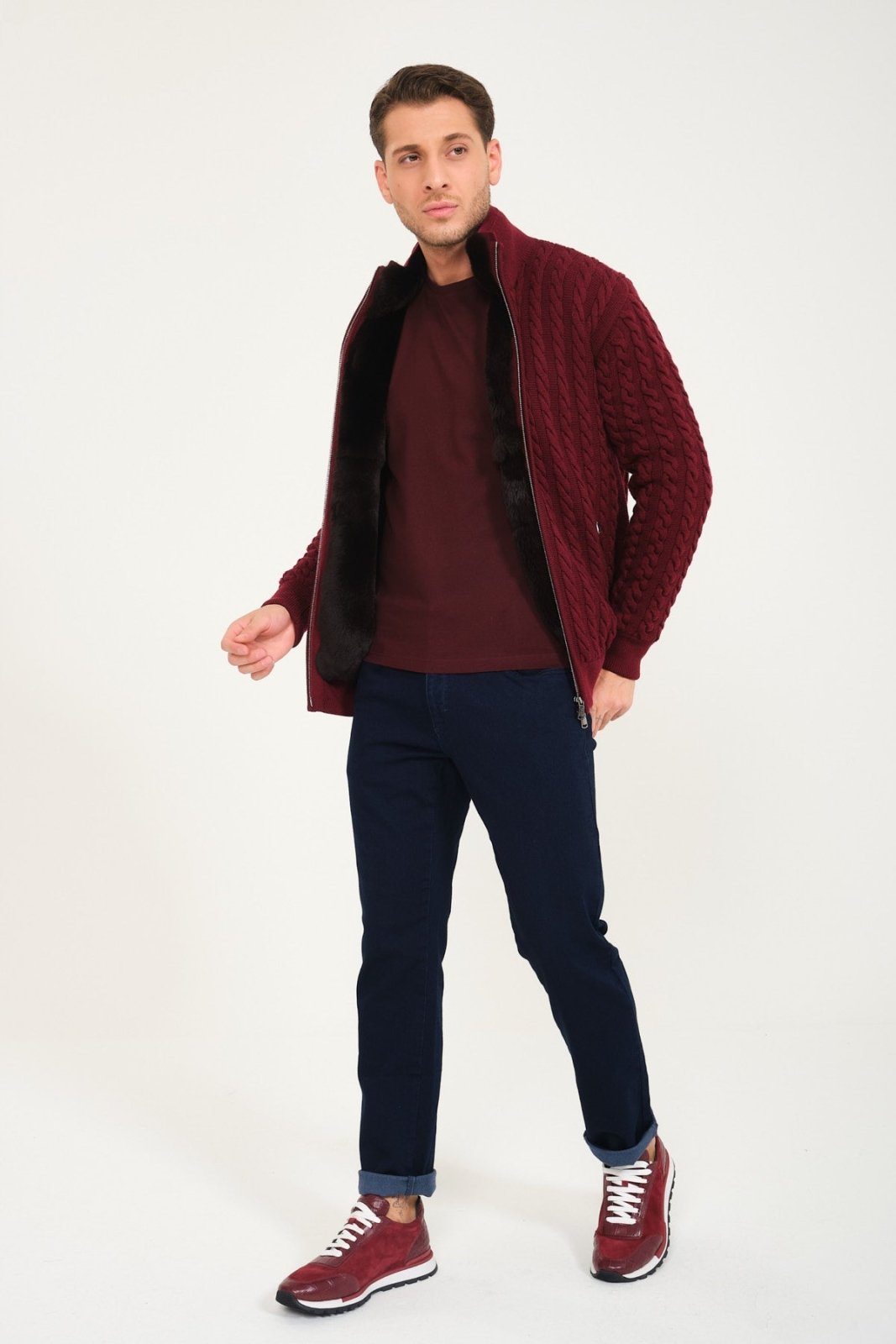 Rex Fur Lined Knit Cardigan - ADAMO