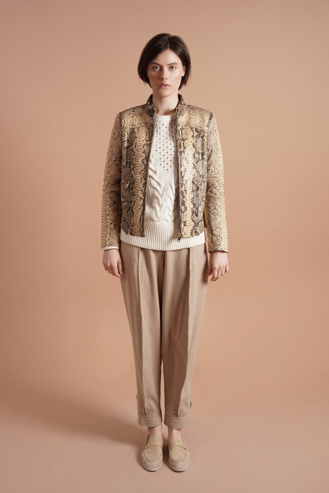 Safari Chic Python Jacket - ADAMO