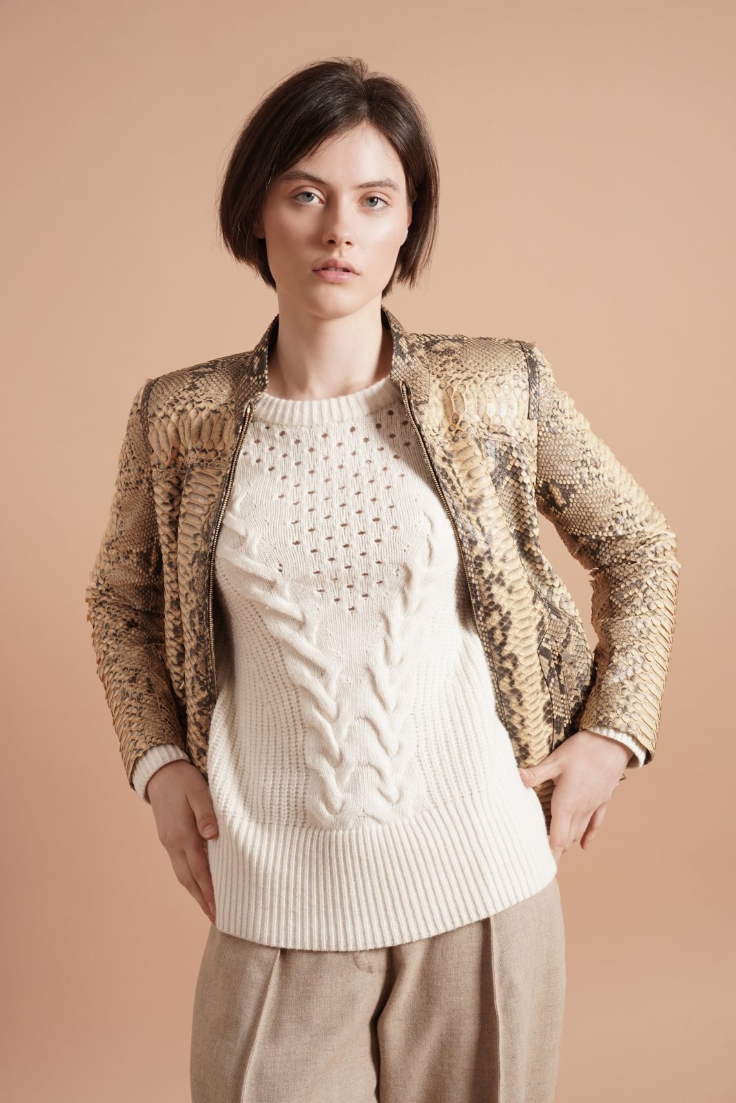 Safari Chic Python Jacket - ADAMO