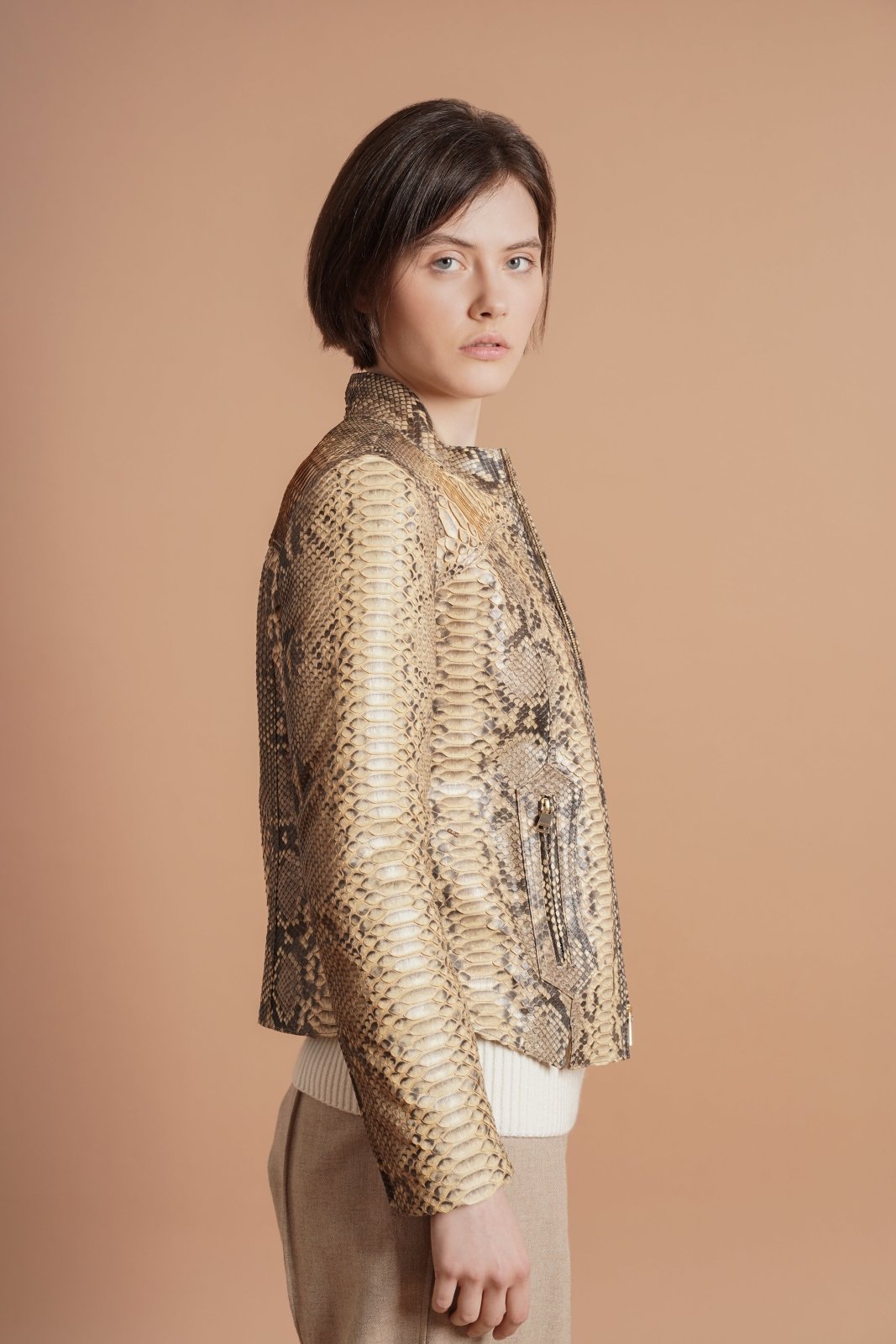 Safari Chic Python Jacket - ADAMO