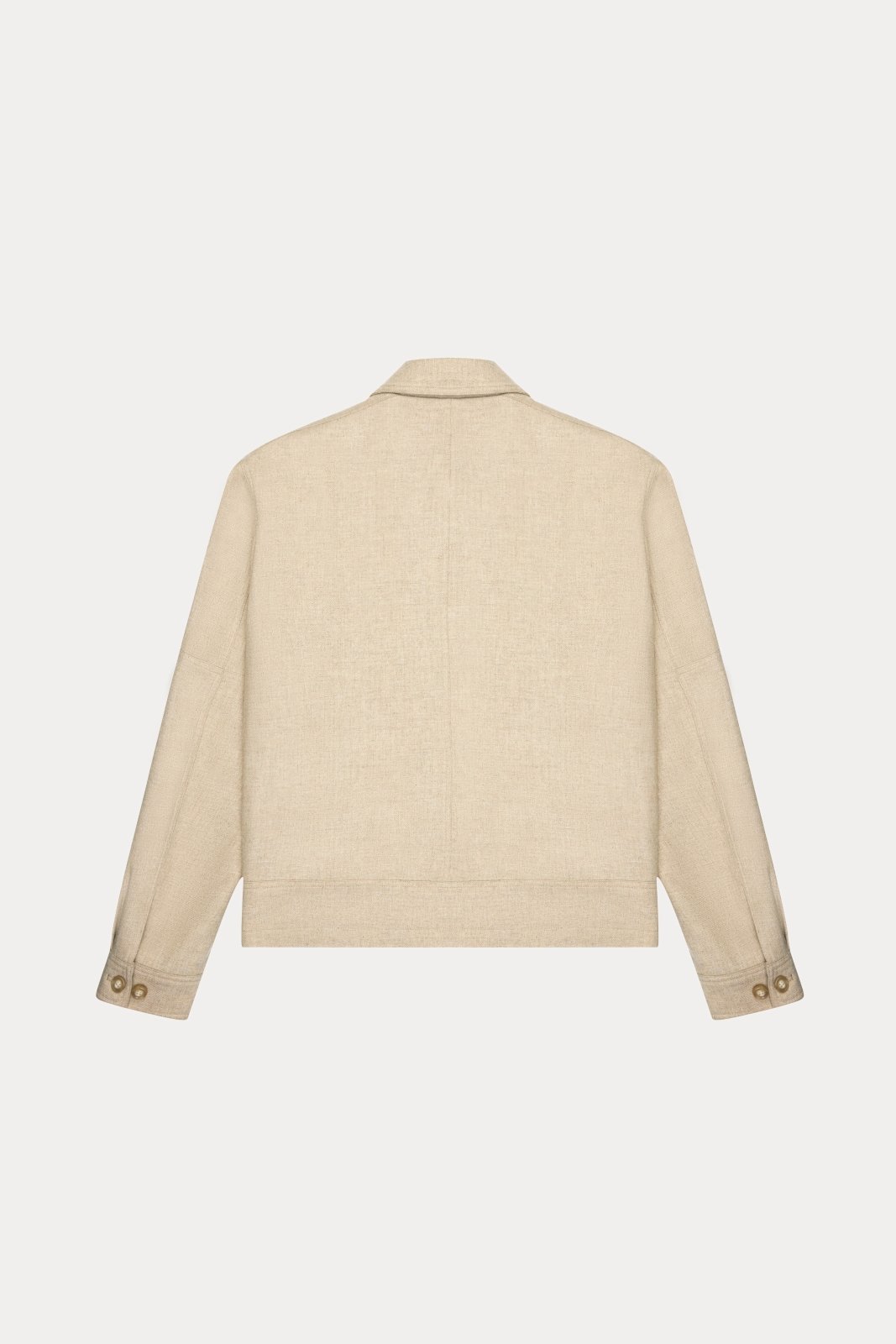 Sandstone Wool Zip Jacket - ADAMO