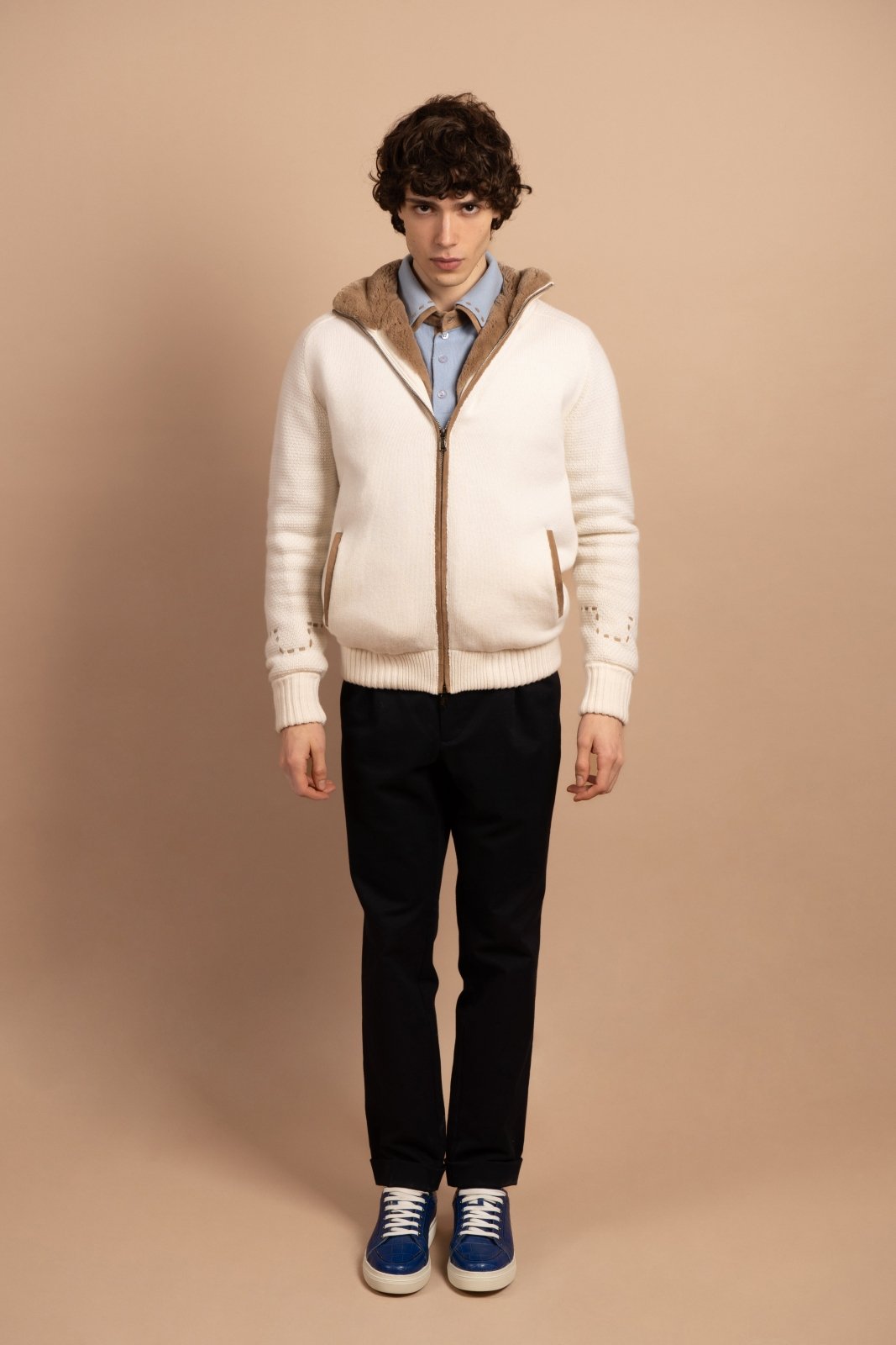 Serene Ivory Cashmere Jacket - ADAMO