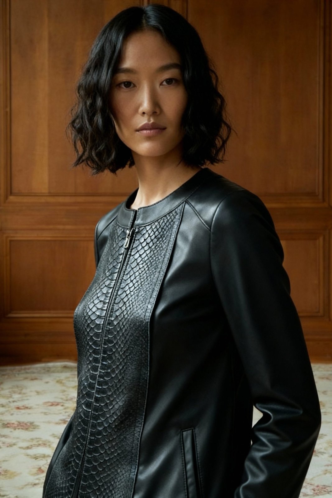 Serpente Inlay Nappa Jacket - ADAMO